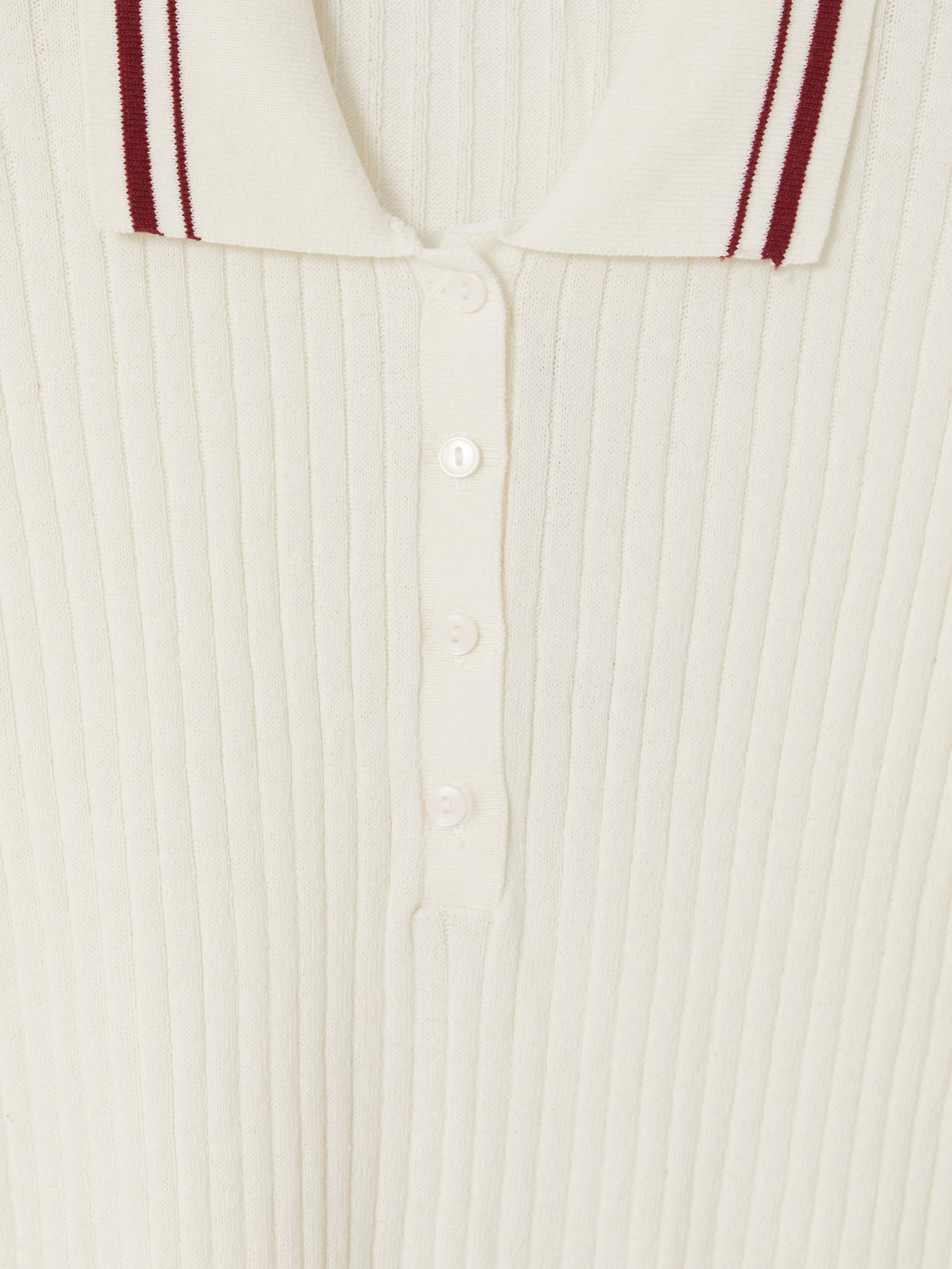 LCW Comfort Polo Yaka Çizgili Kadın Triko Kazak görsel 6