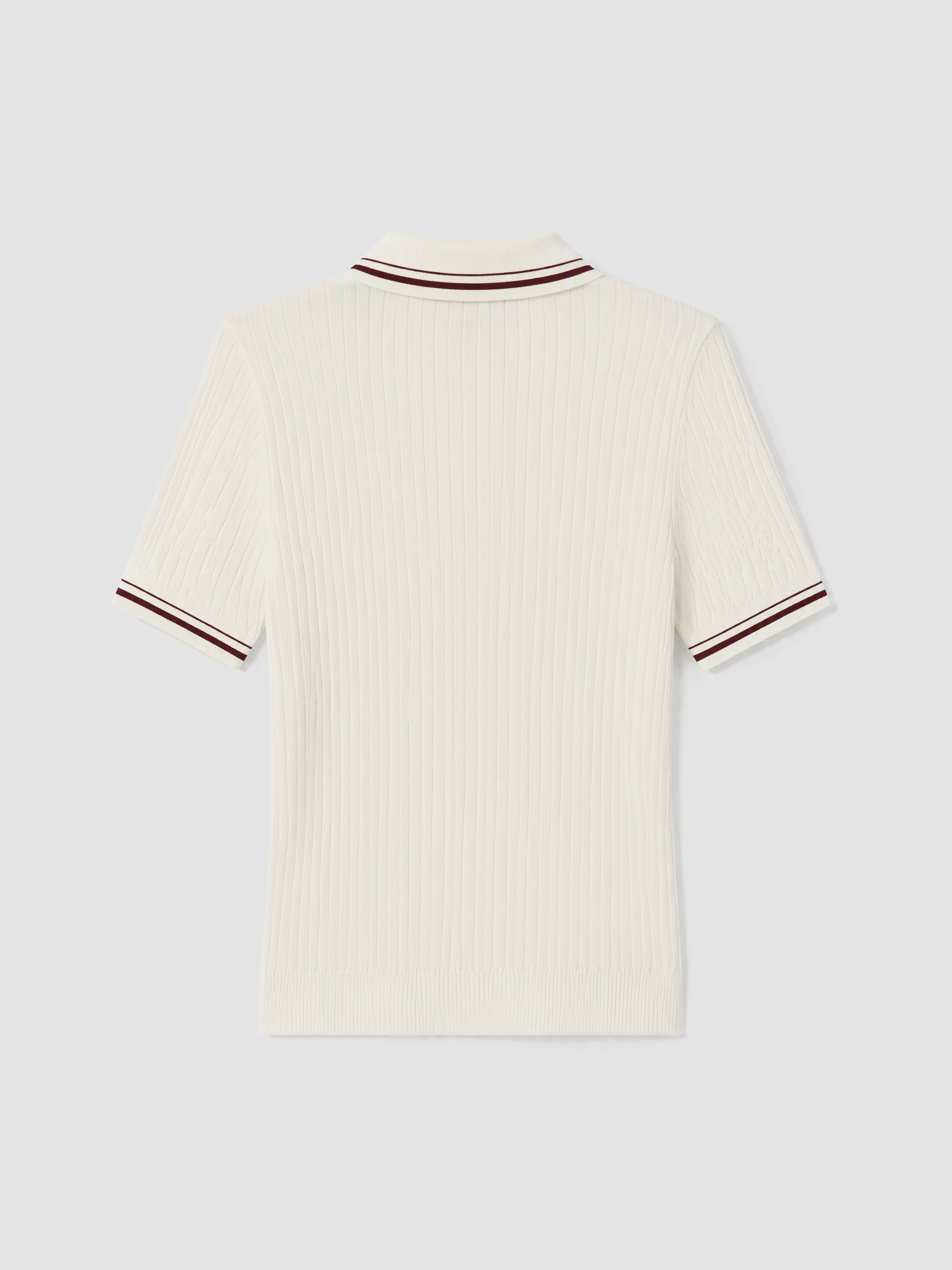 LCW Comfort Polo Yaka Çizgili Kadın Triko Kazak görsel 7