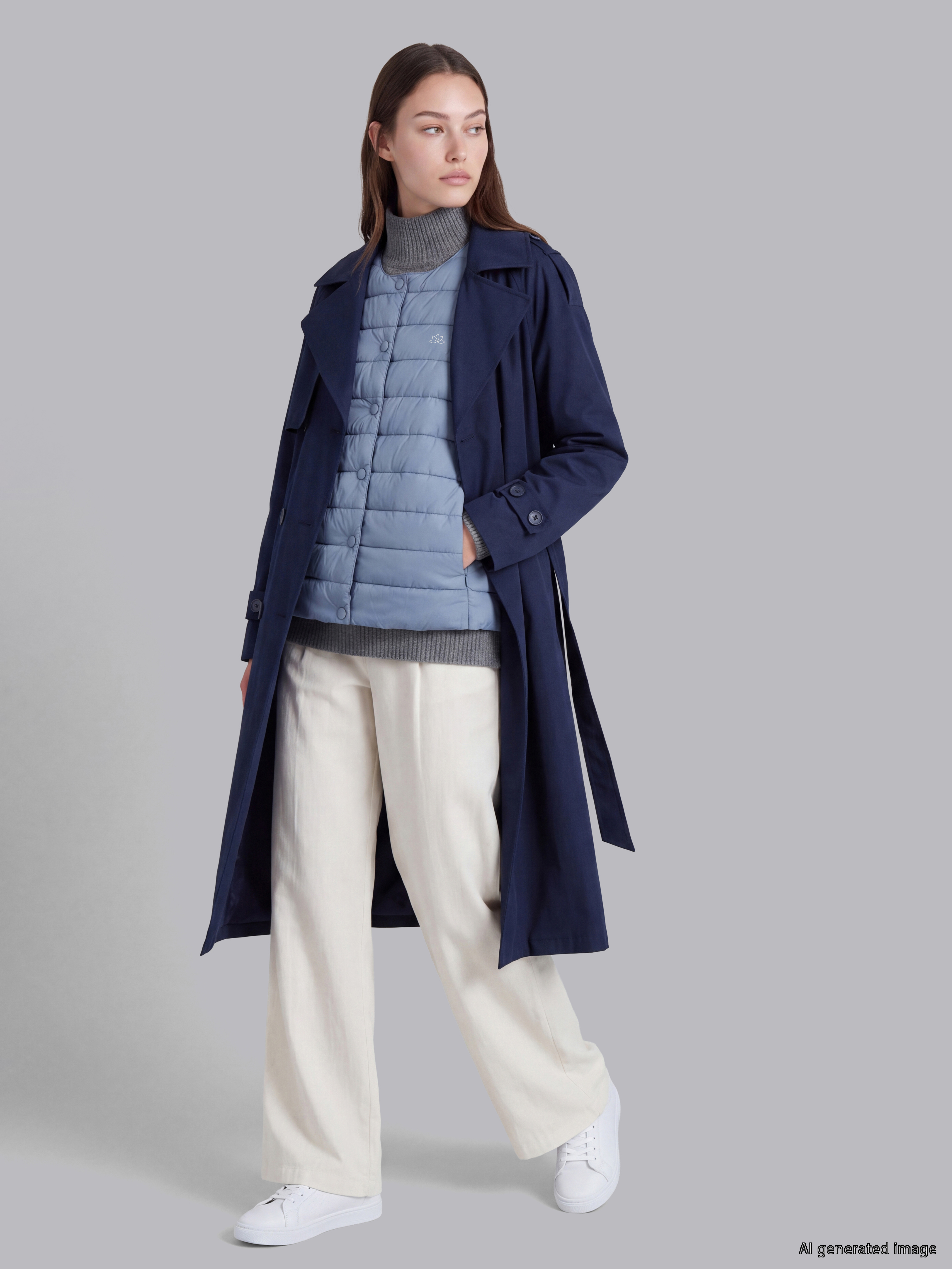 LCW Modest Bisiklet Yaka Kadın Şişme Yelek görsel 3