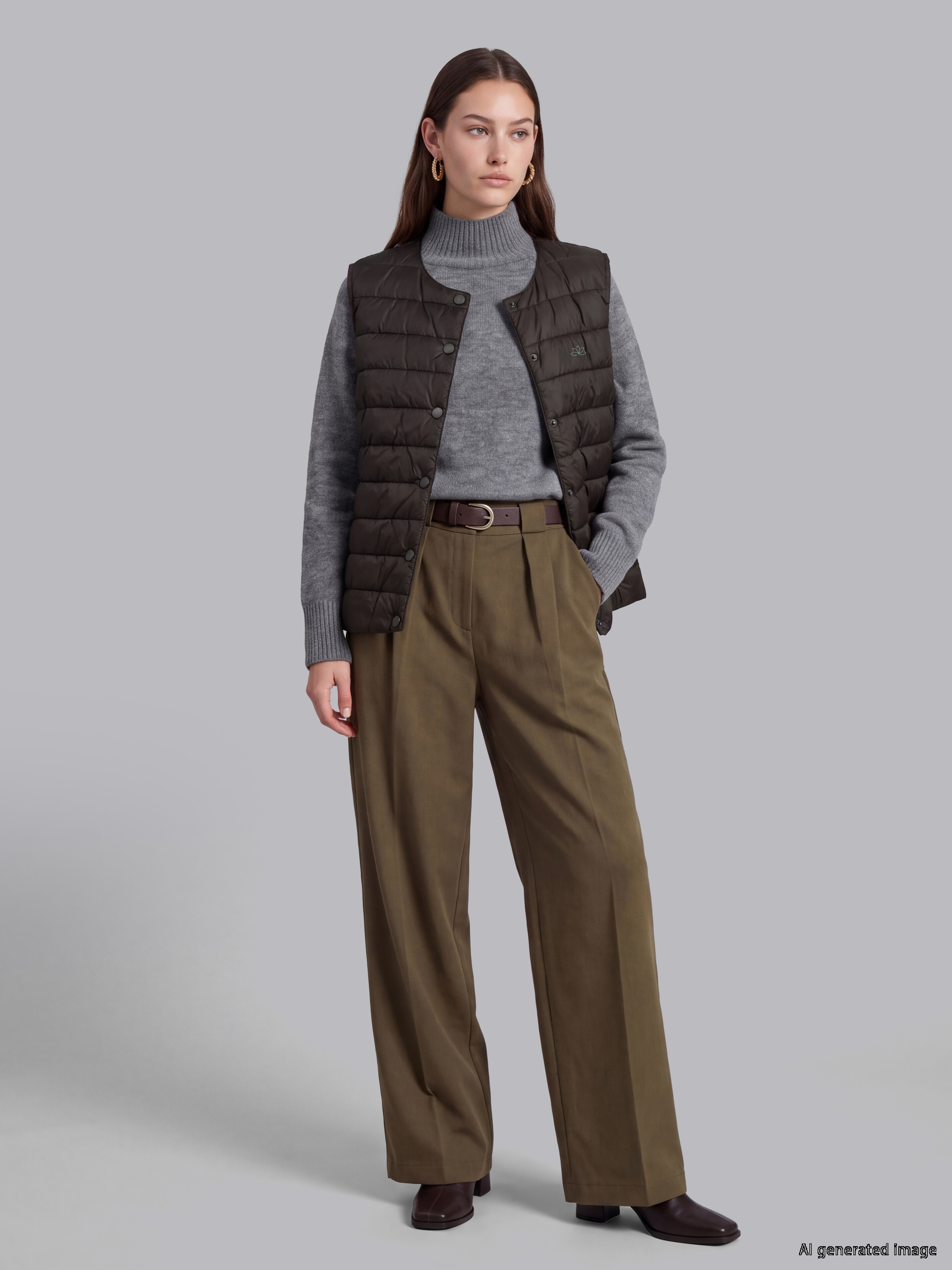 LCW Modest Bisiklet Yaka Kadın Şişme Yelek görsel 2
