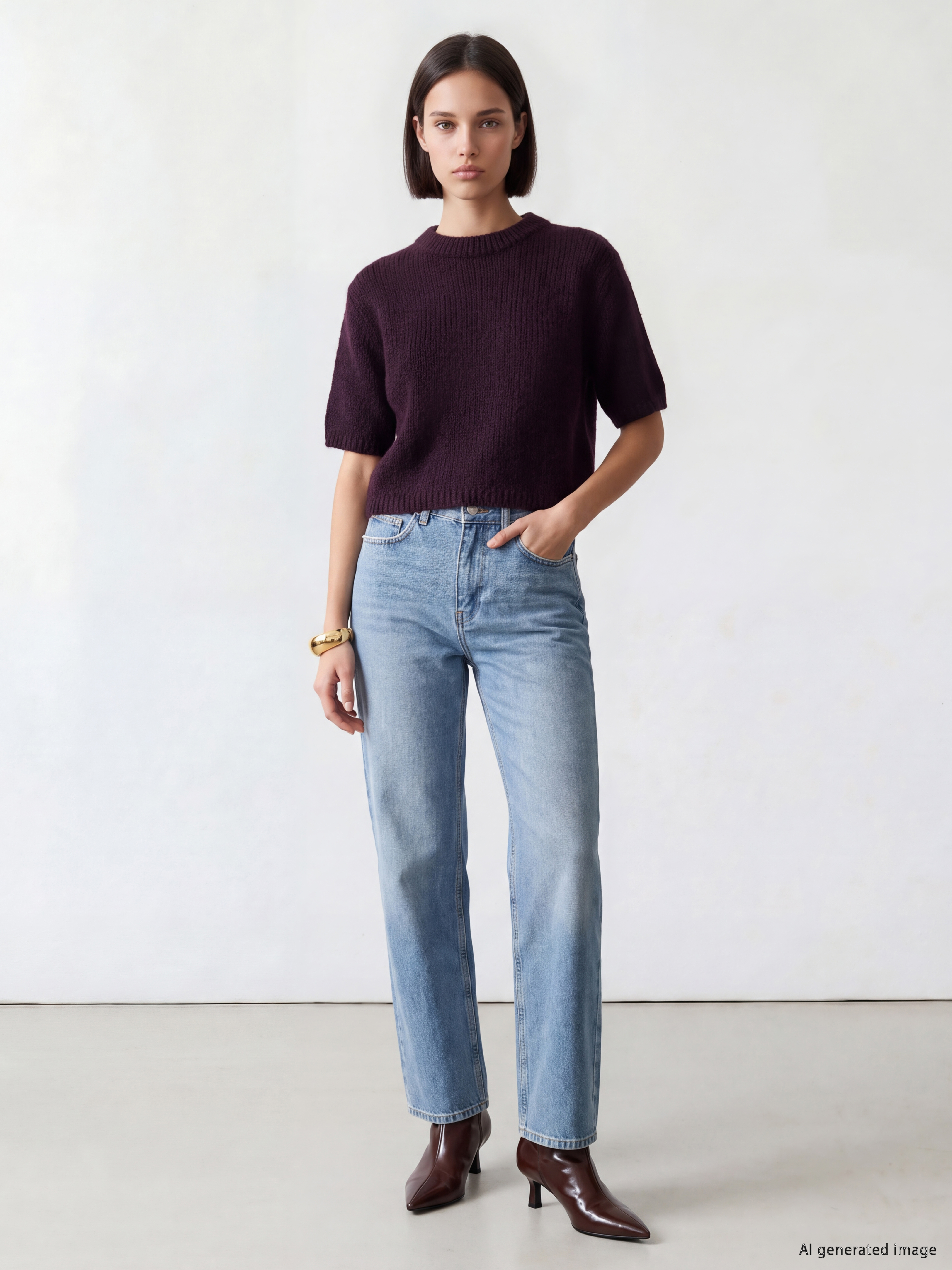 LCW Comfort Bisiklet Yaka Kadın Triko Kazak görsel 2