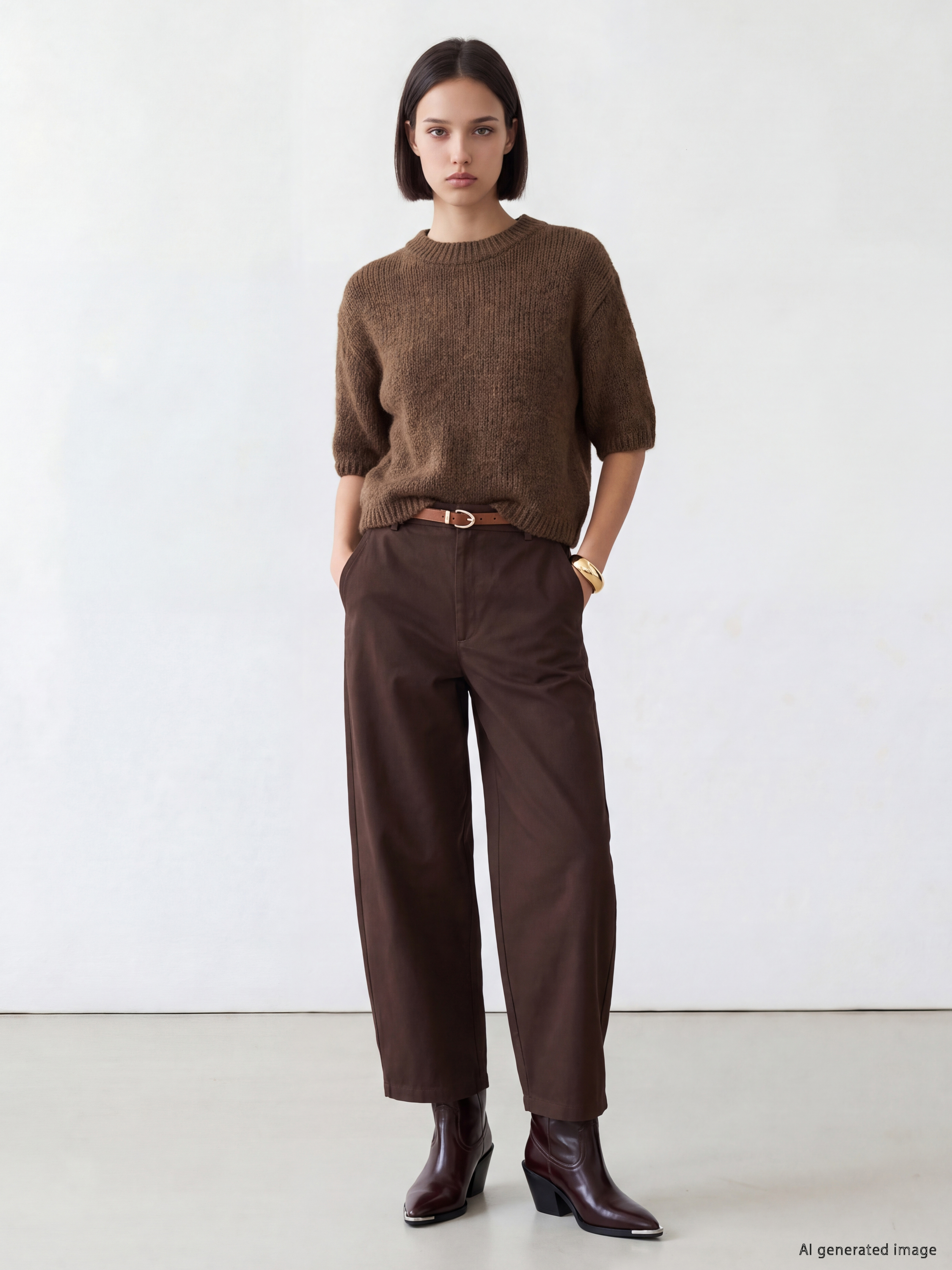 LCW Comfort Bisiklet Yaka Kadın Triko Kazak görsel 2