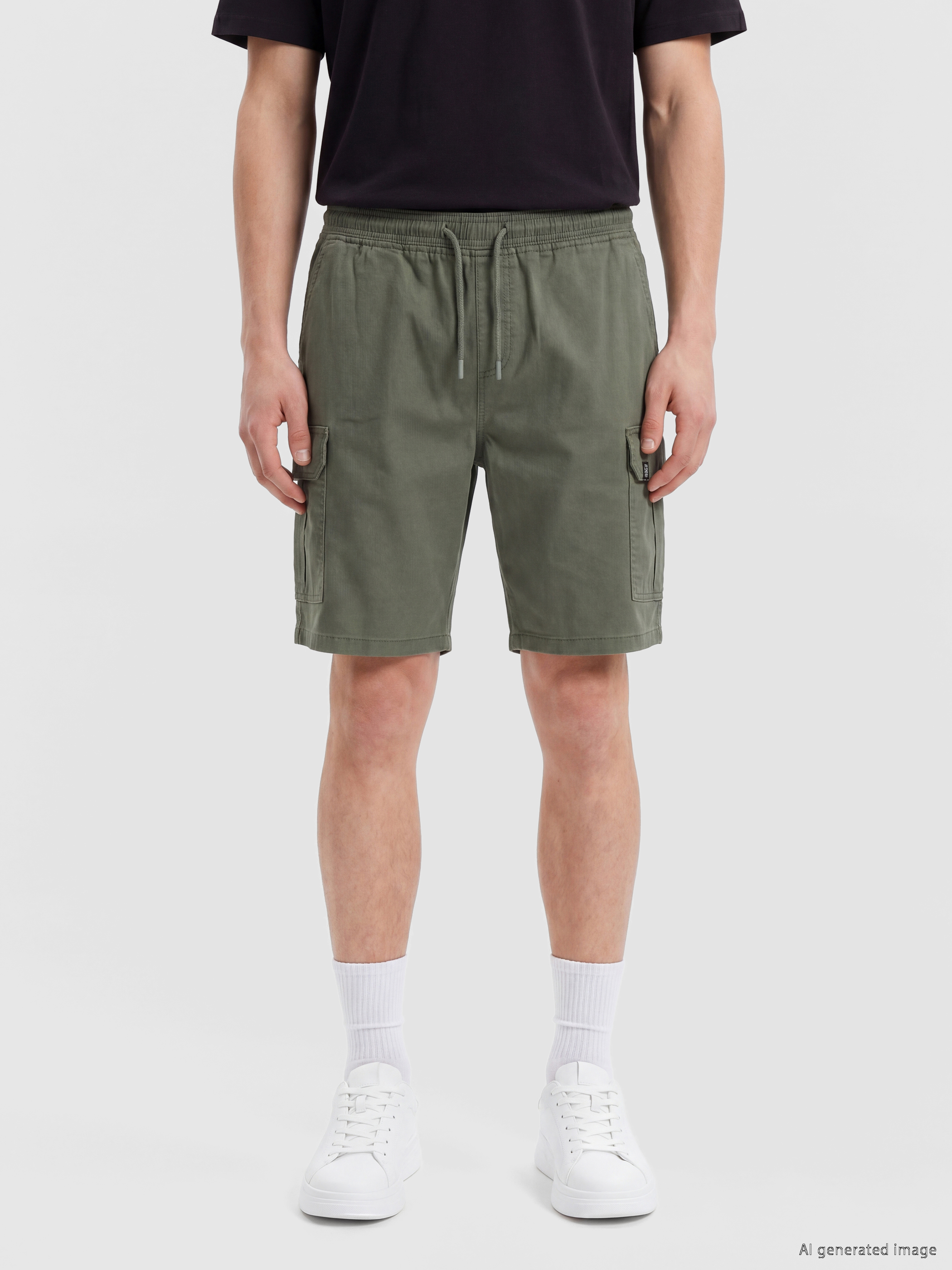 XSIDE Regular Fit Erkek Gabardin Kargo Şort görsel 2