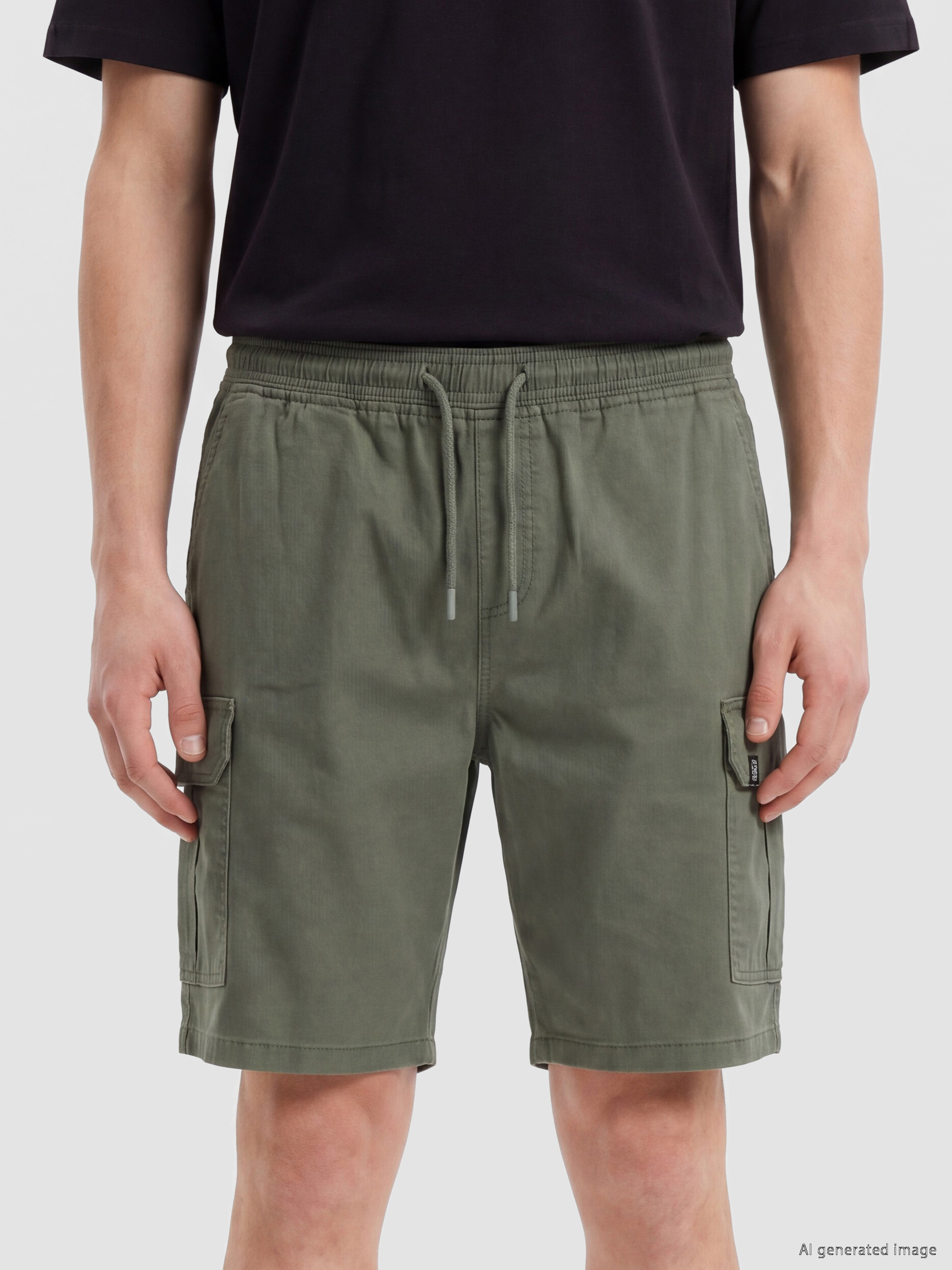 XSIDE Regular Fit Erkek Gabardin Kargo Şort görsel 3