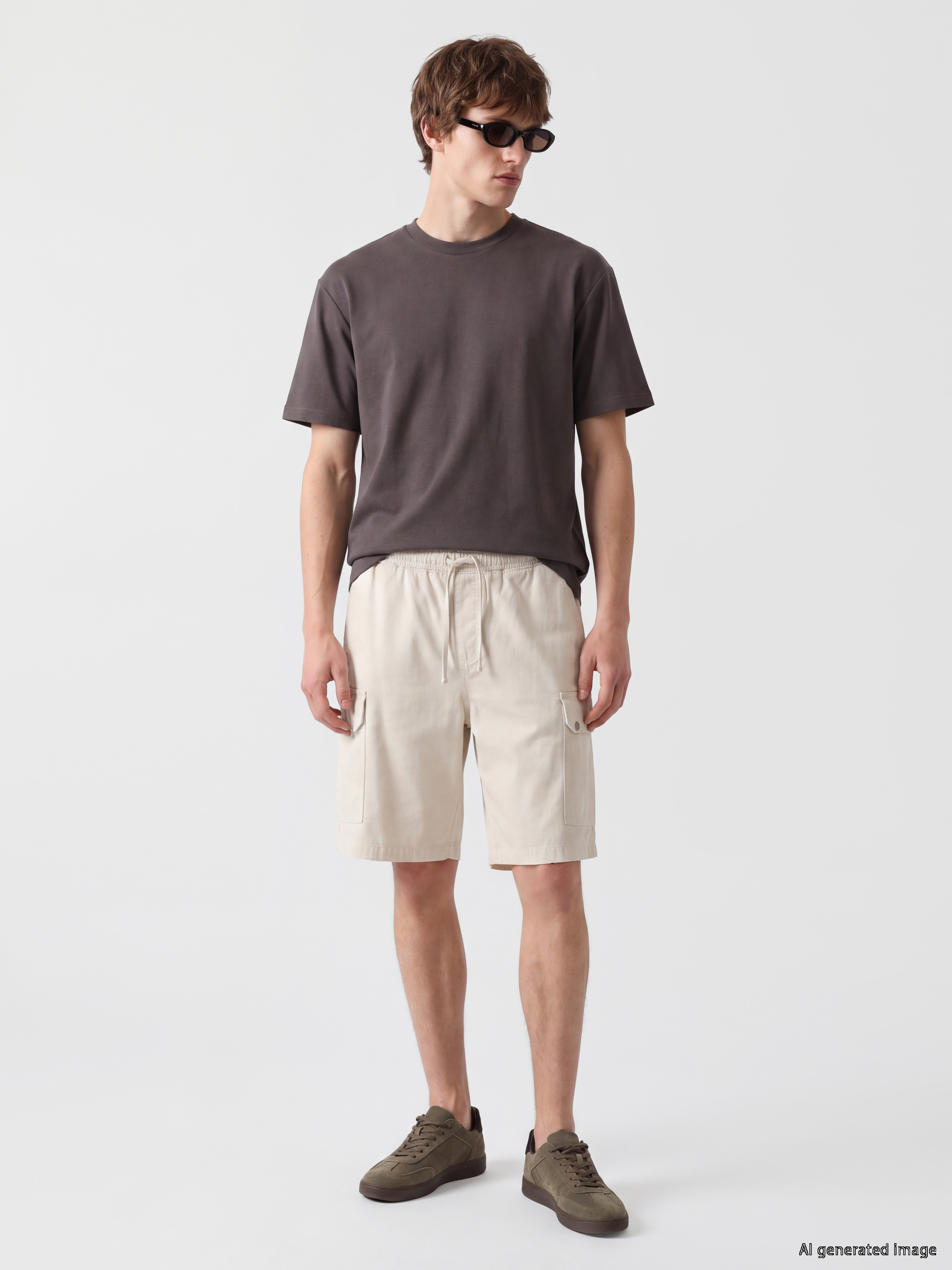 XSIDE Regular Fit Erkek Gabardin Kargo Şort