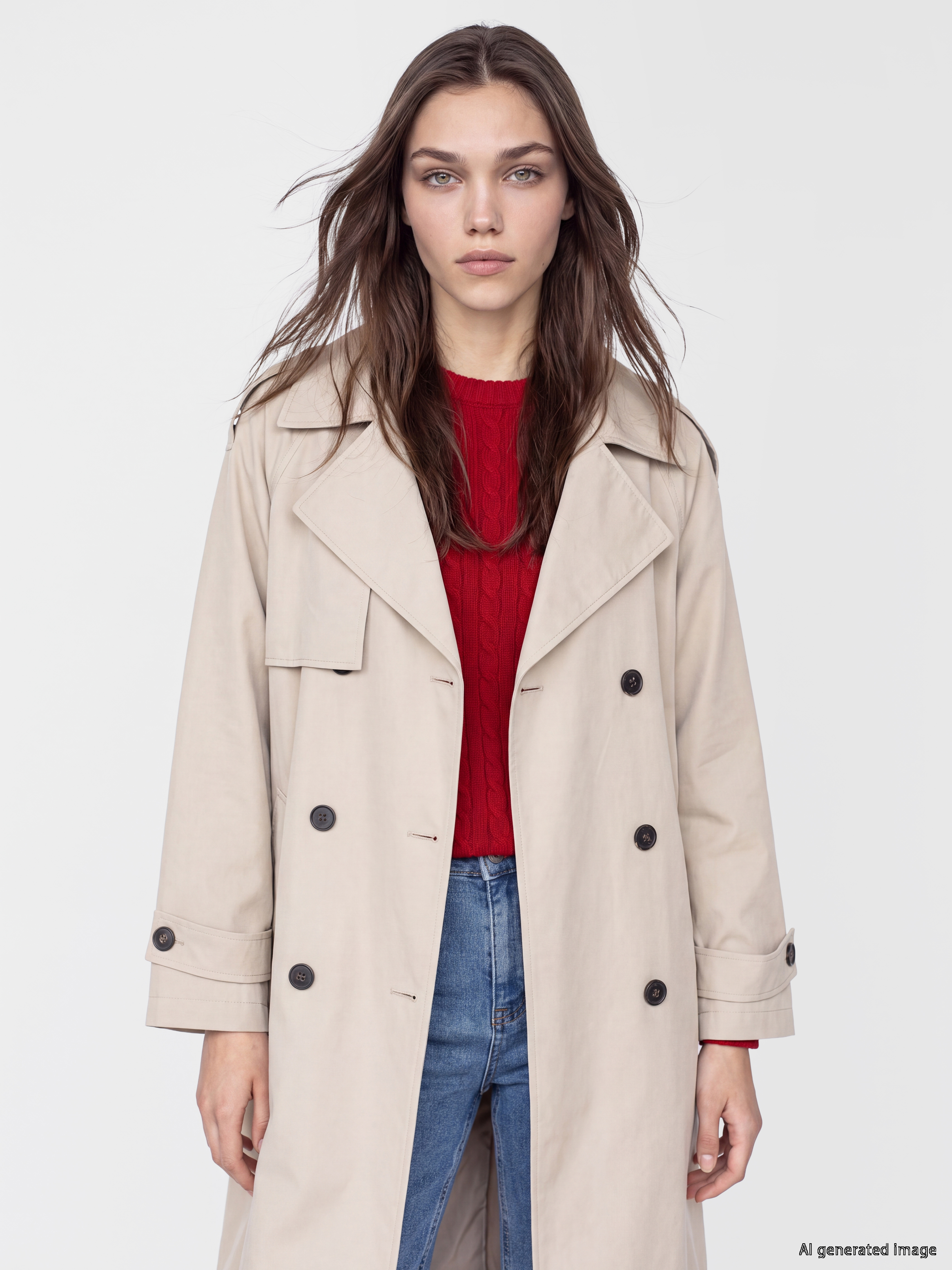 LCW Modest Kuşaklı Kadın Gabardin Trençkot