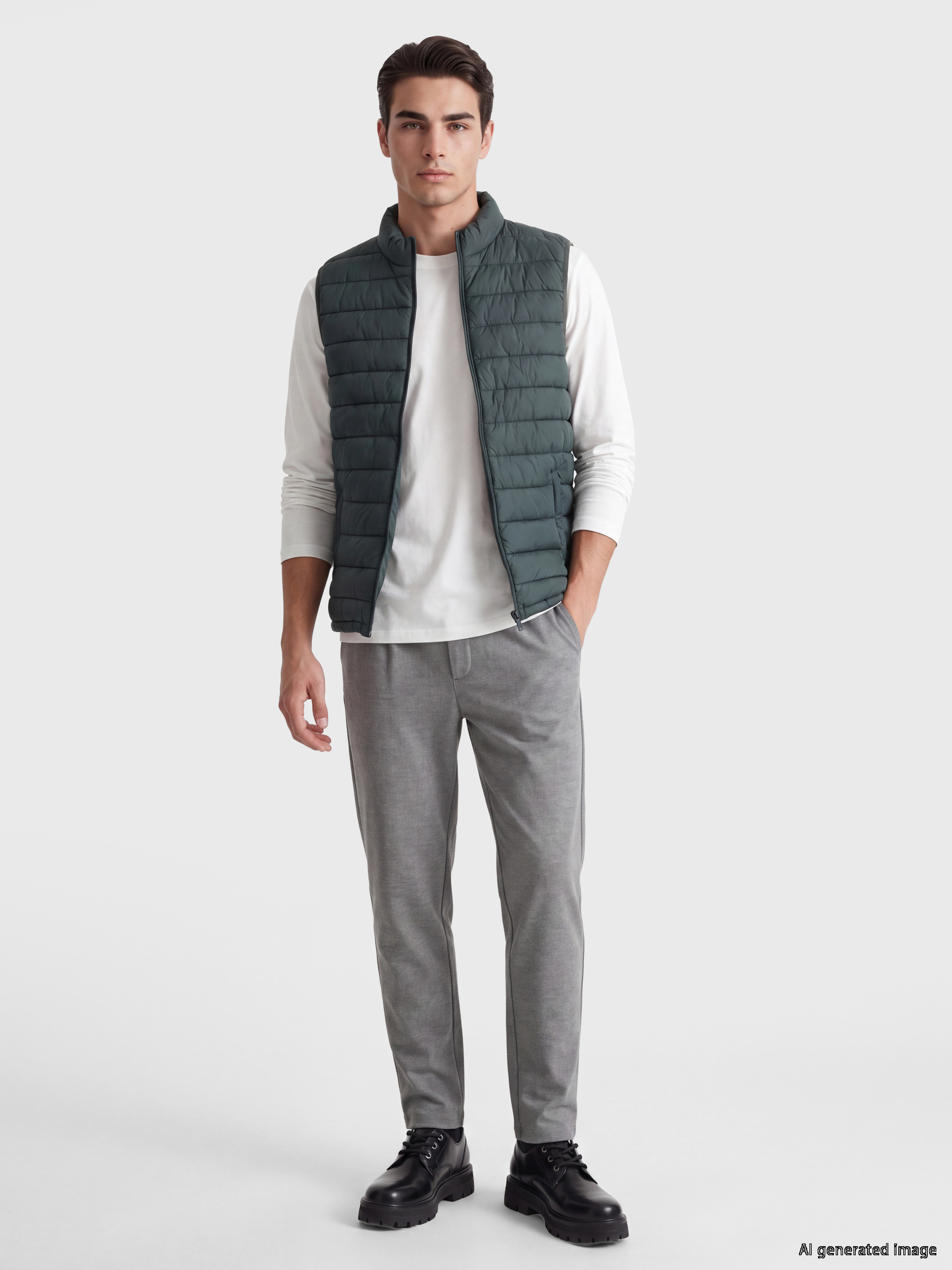 LCWAIKIKI Classic Regular Fit Dik Yaka Erkek Şişme Yelek görsel 2