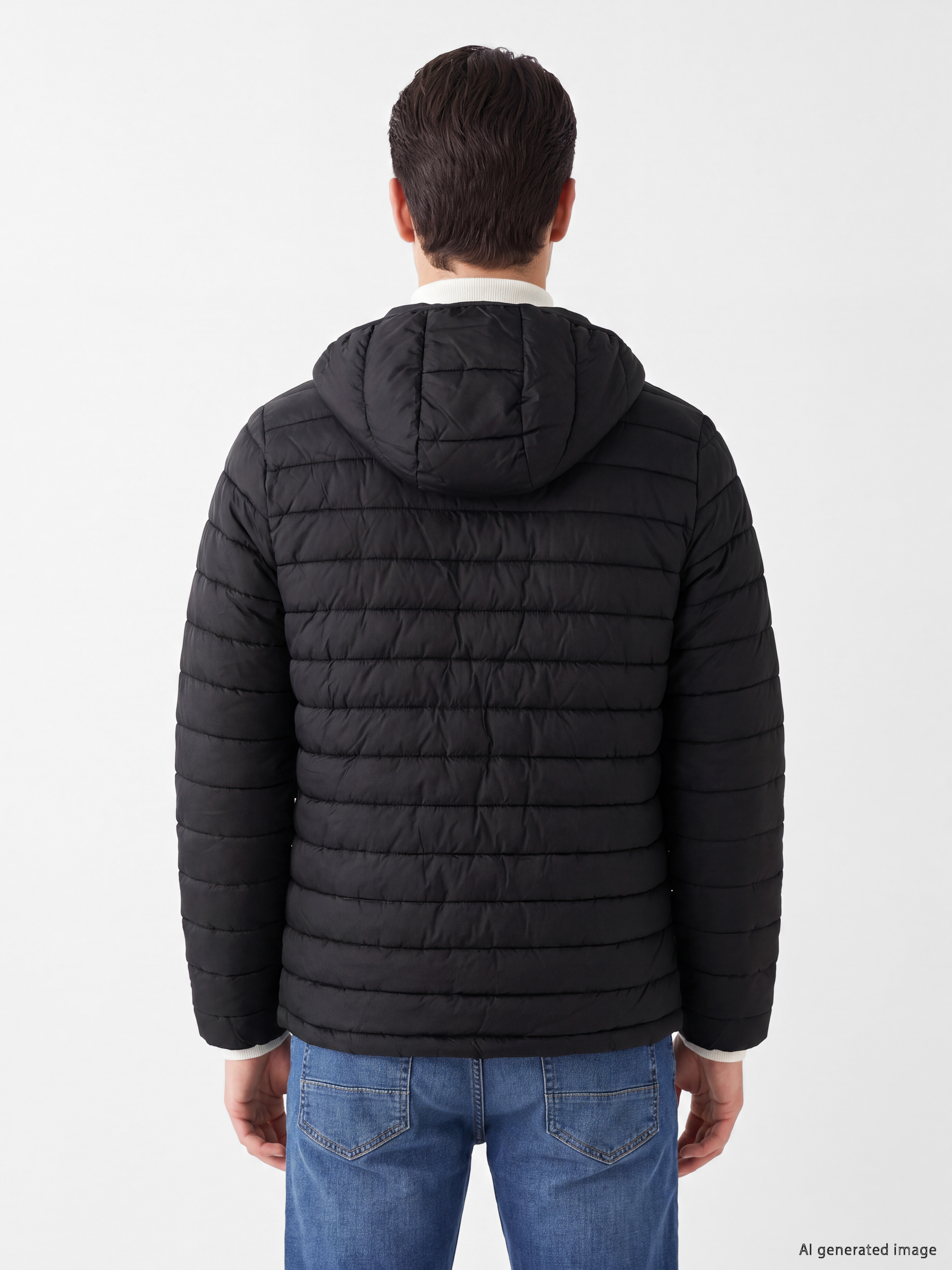 LCWAIKIKI Classic Regular Fit Kapüşonlu Erkek Şişme Mont görsel 3