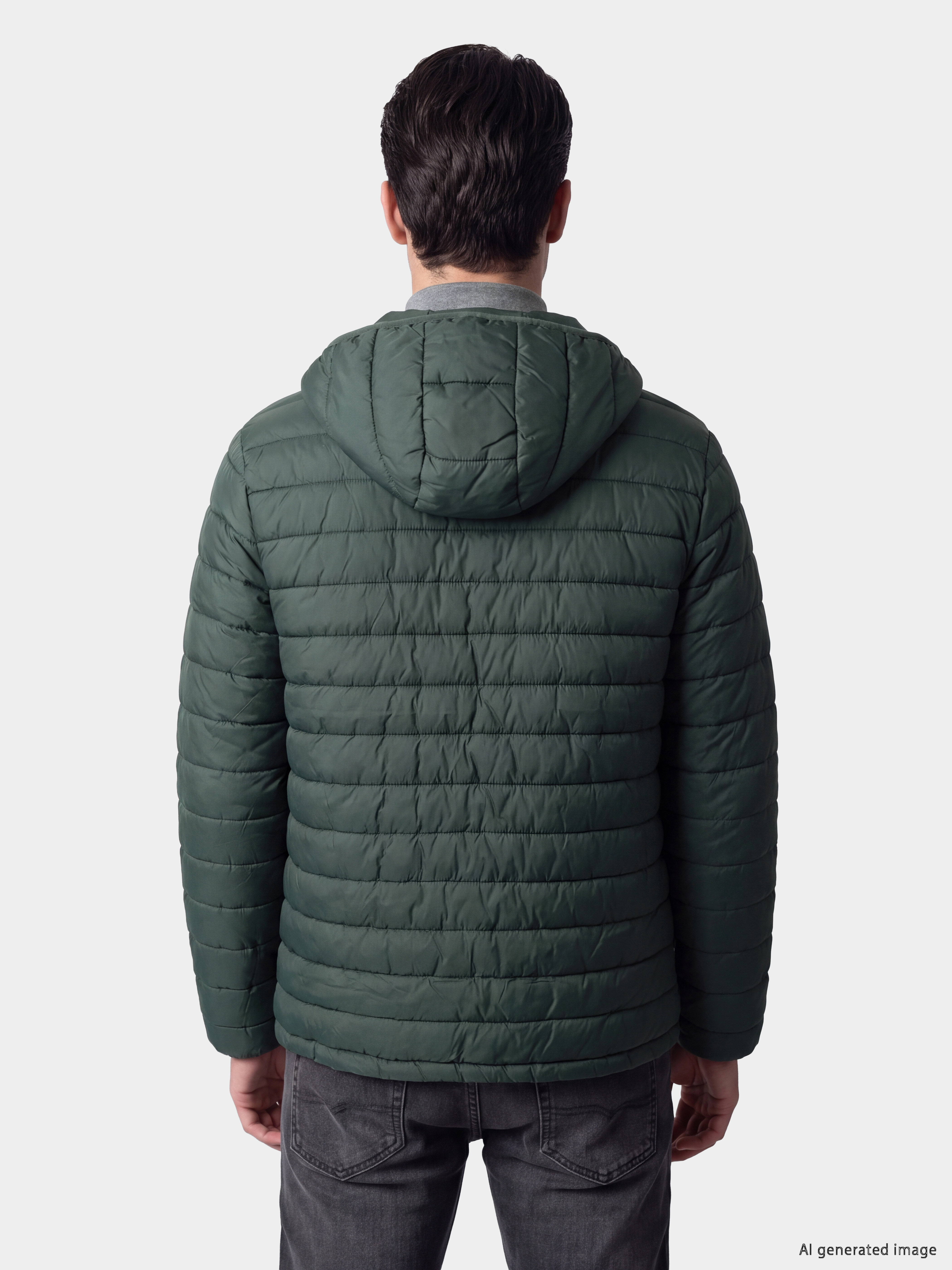 LCWAIKIKI Classic Regular Fit Kapüşonlu Erkek Şişme Mont görsel 3