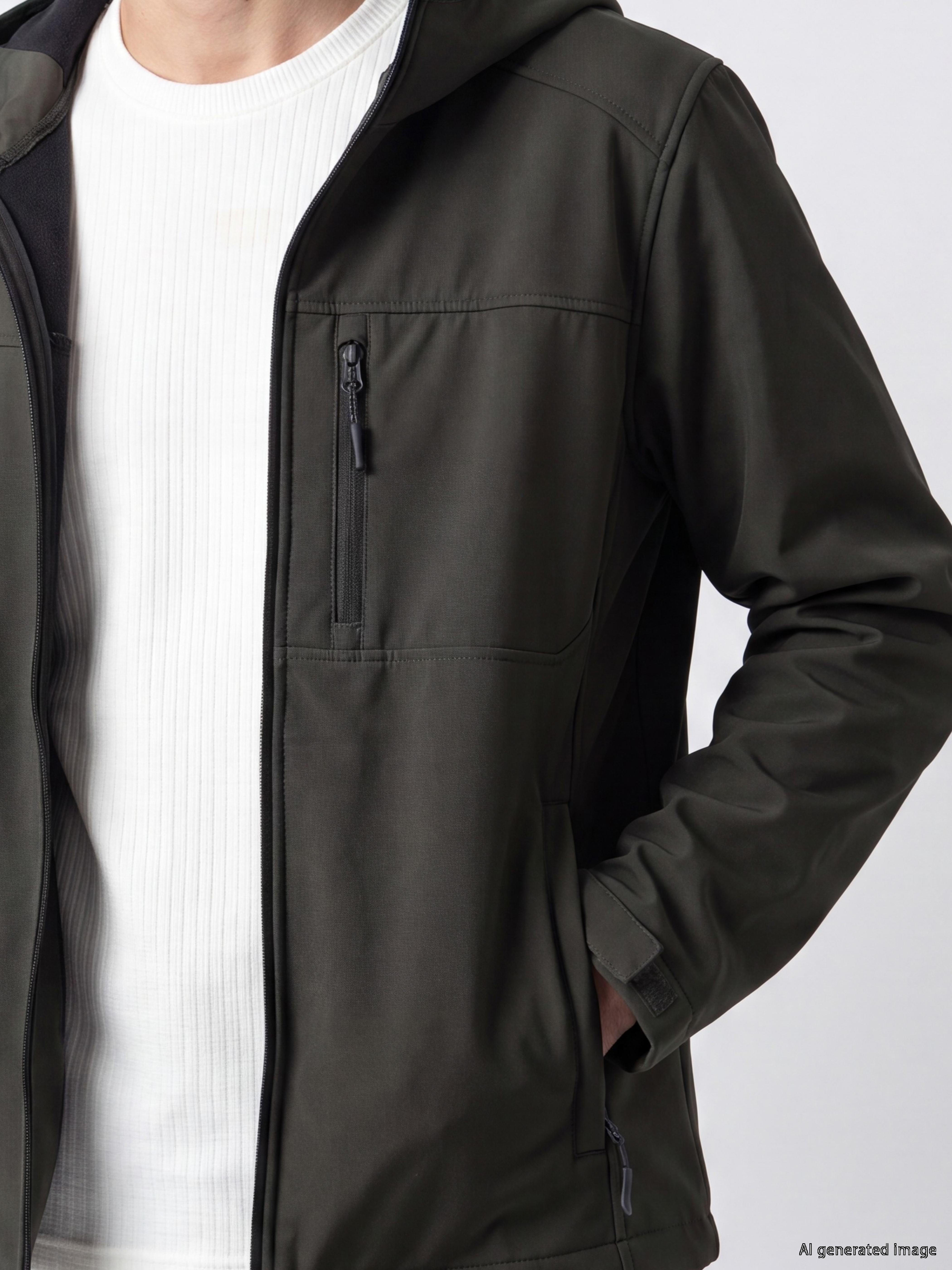 LCWAIKIKI Classic Regular Fit Kapüşonlu Erkek Ceket görsel 3
