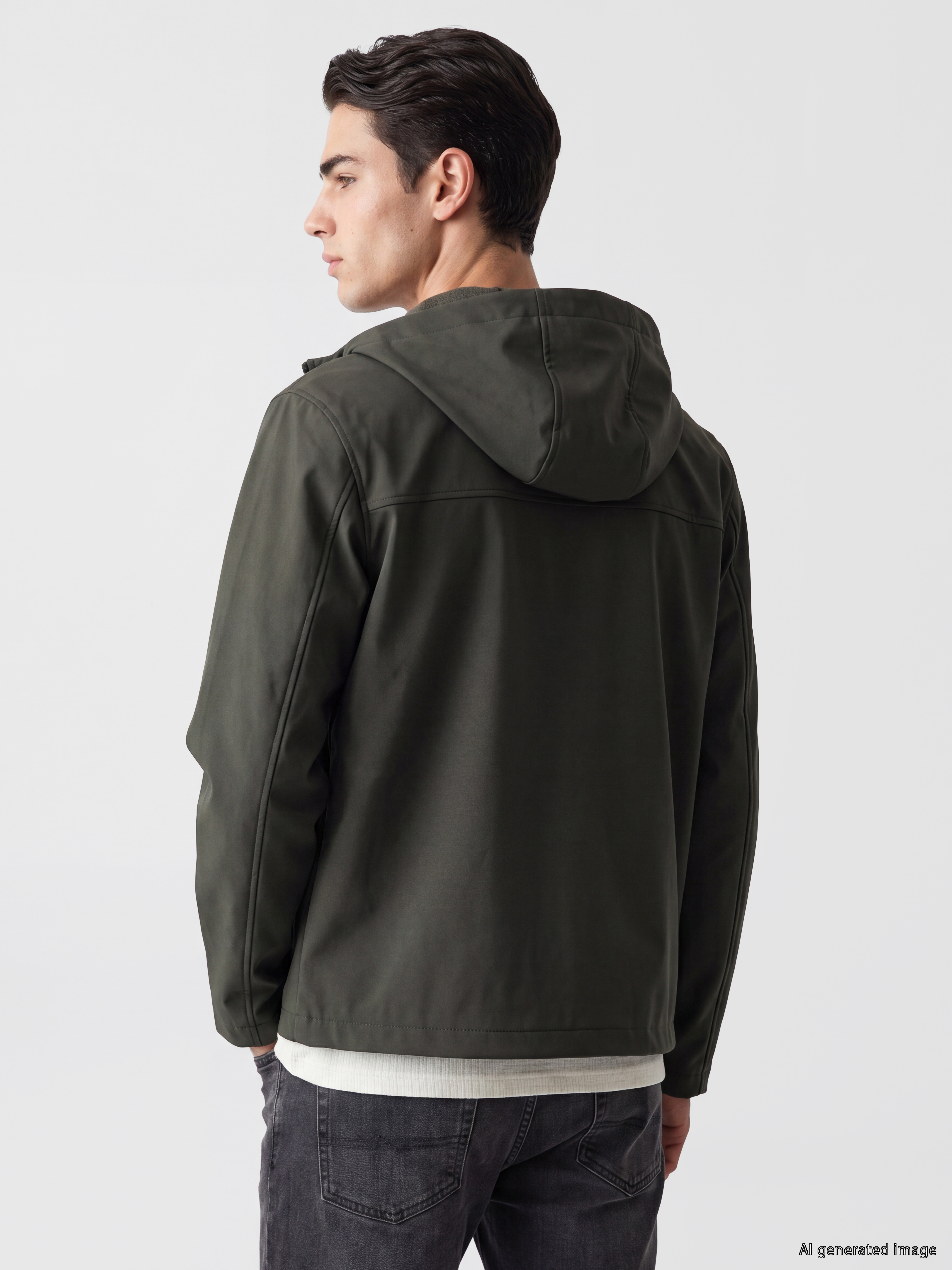 LCWAIKIKI Classic Regular Fit Kapüşonlu Erkek Ceket görsel 4