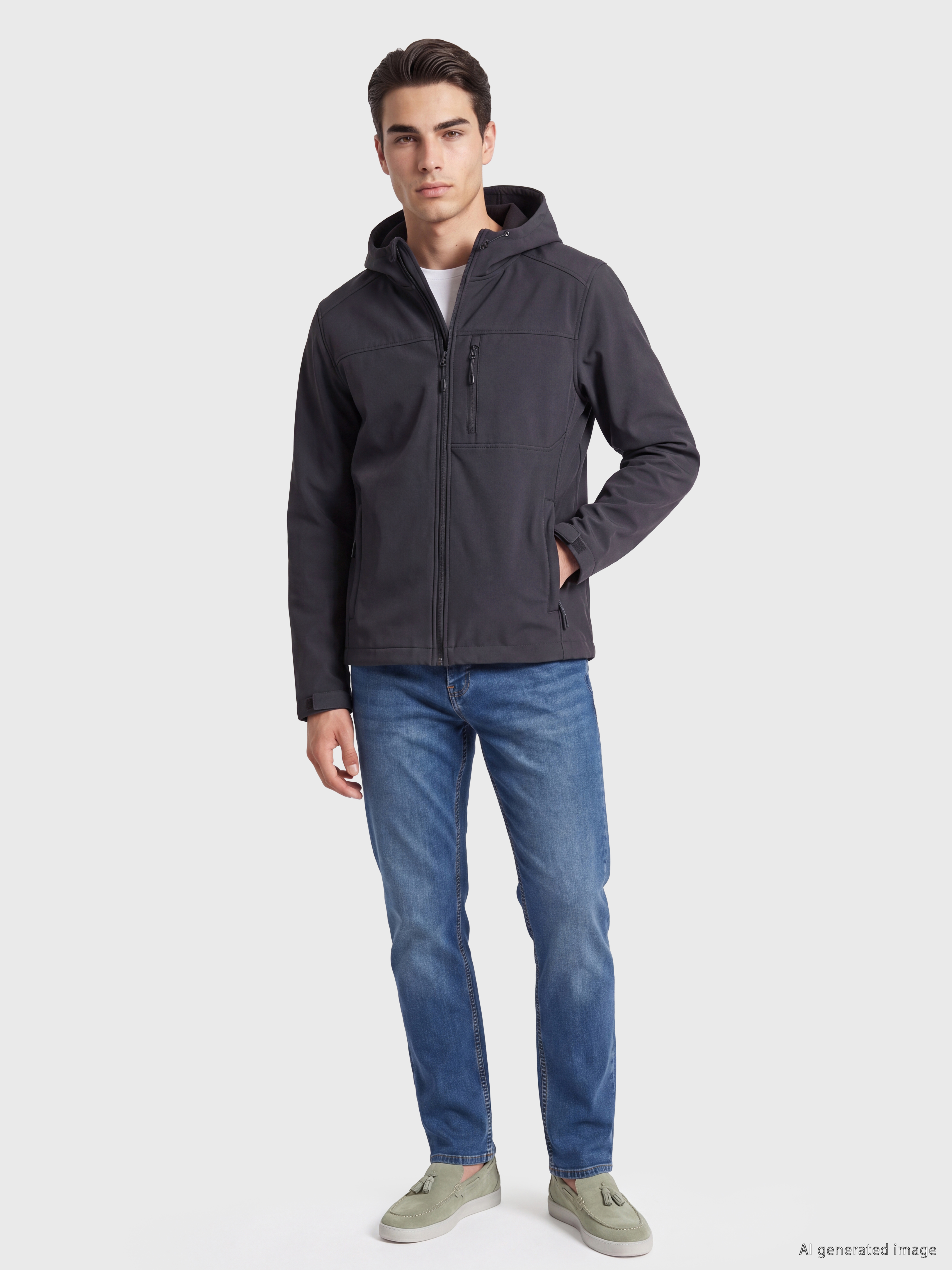 LCWAIKIKI Classic Regular Fit Kapüşonlu Erkek Ceket görsel 2