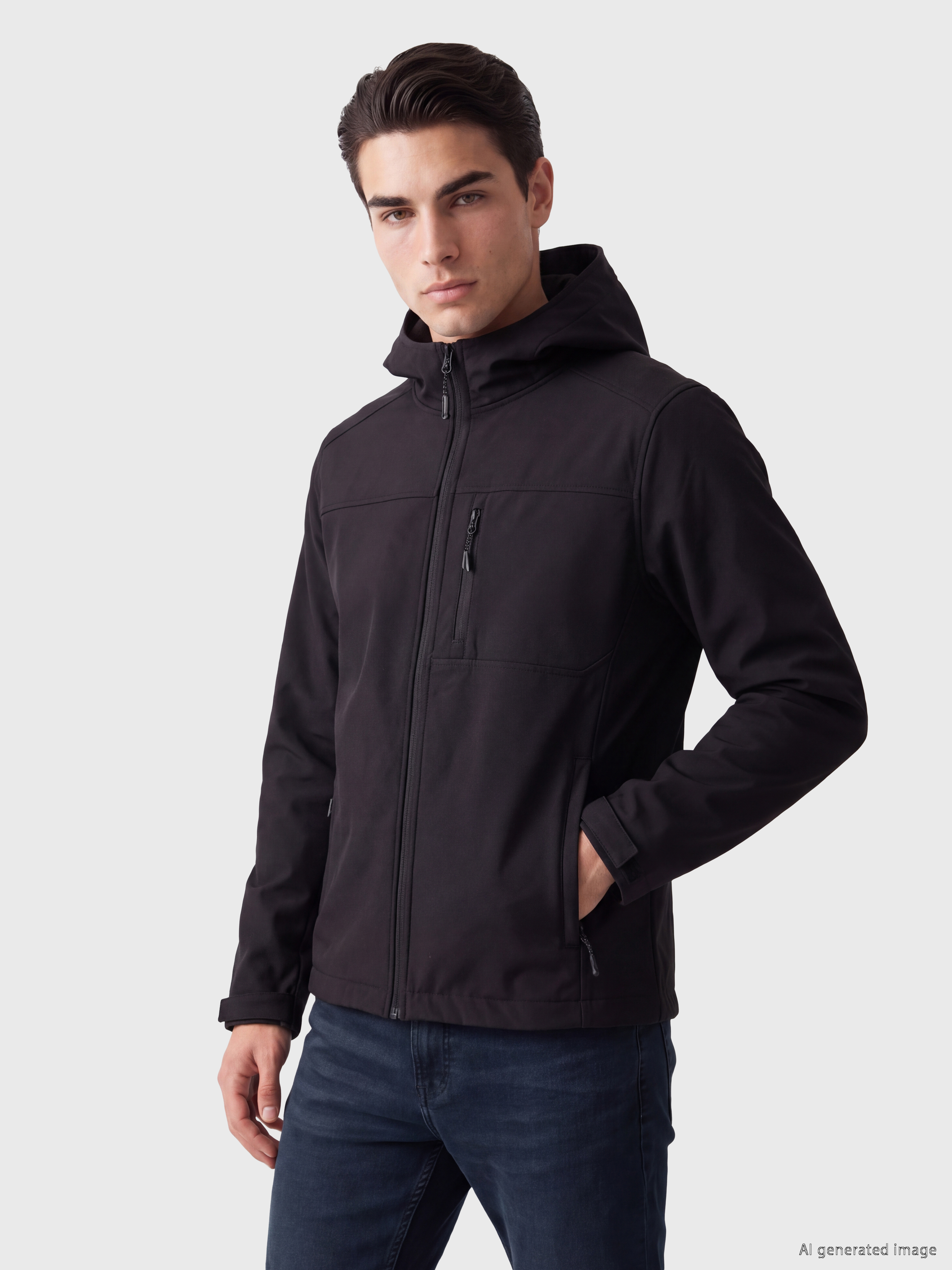 LCWAIKIKI Classic Regular Fit Kapüşonlu Erkek Ceket görsel 2