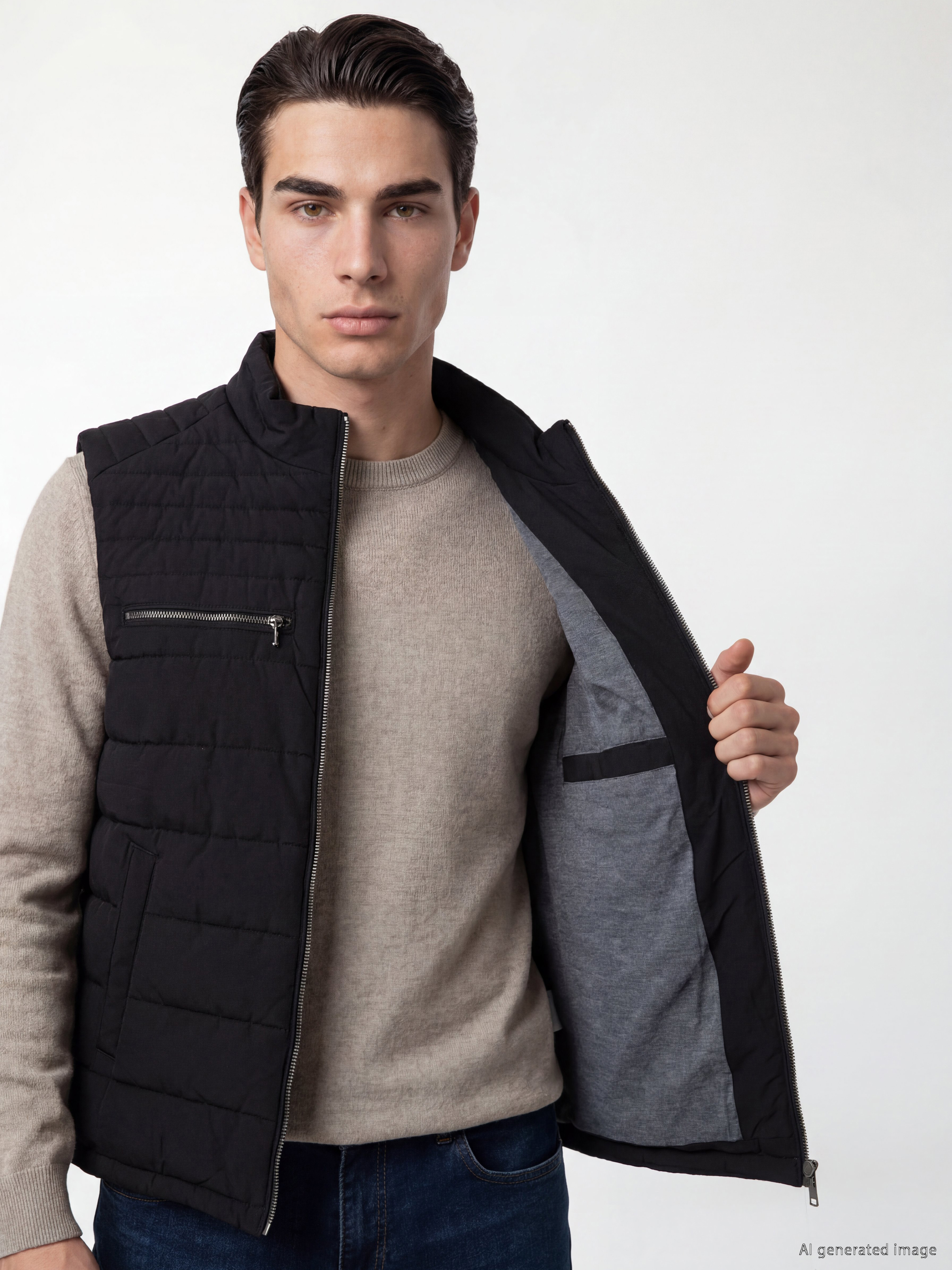 LCWAIKIKI Classic Regular Fit Dik Yaka Erkek Şişme Yelek görsel 3