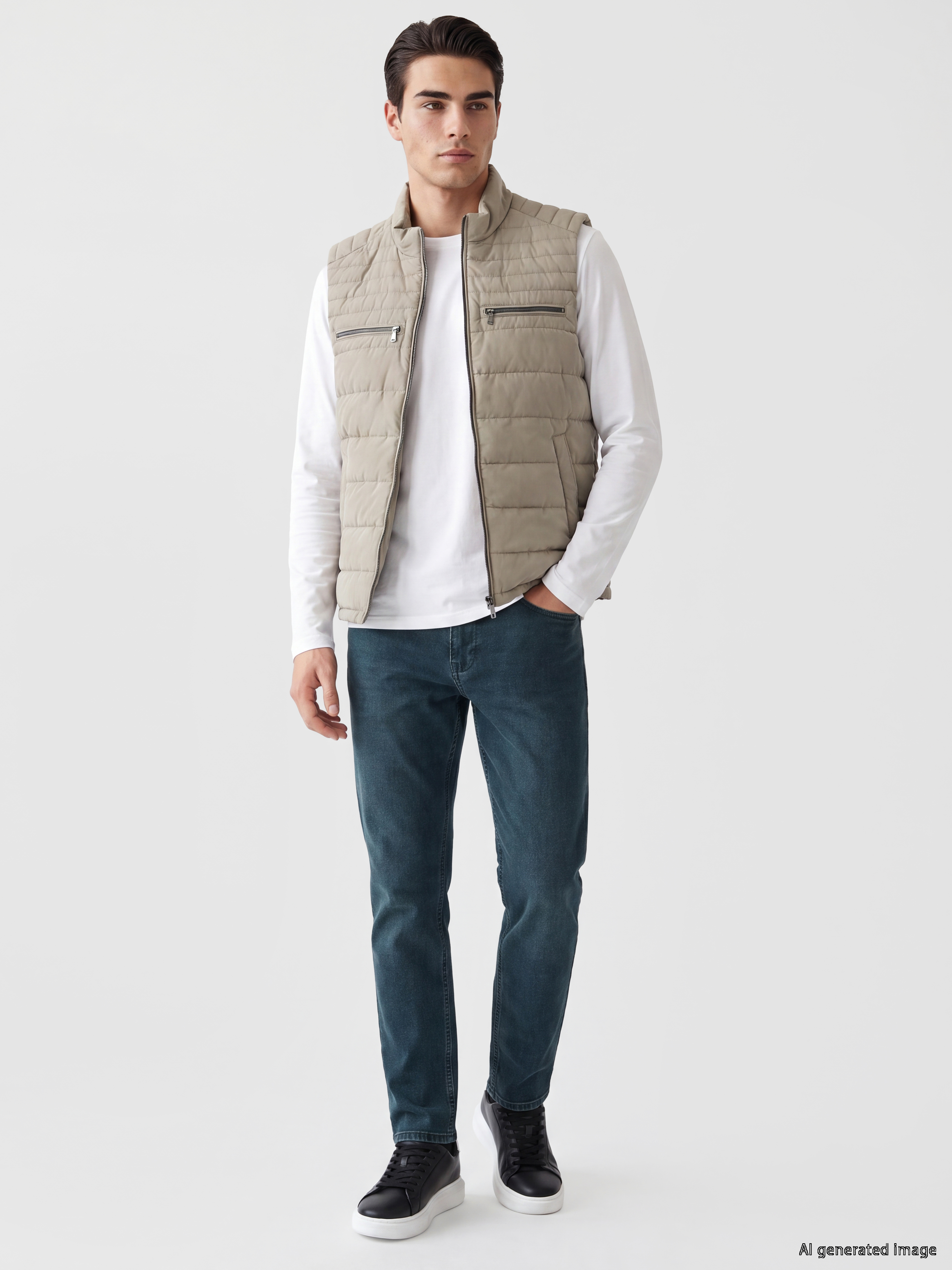 LCWAIKIKI Classic Regular Fit Dik Yaka Erkek Şişme Yelek görsel 2