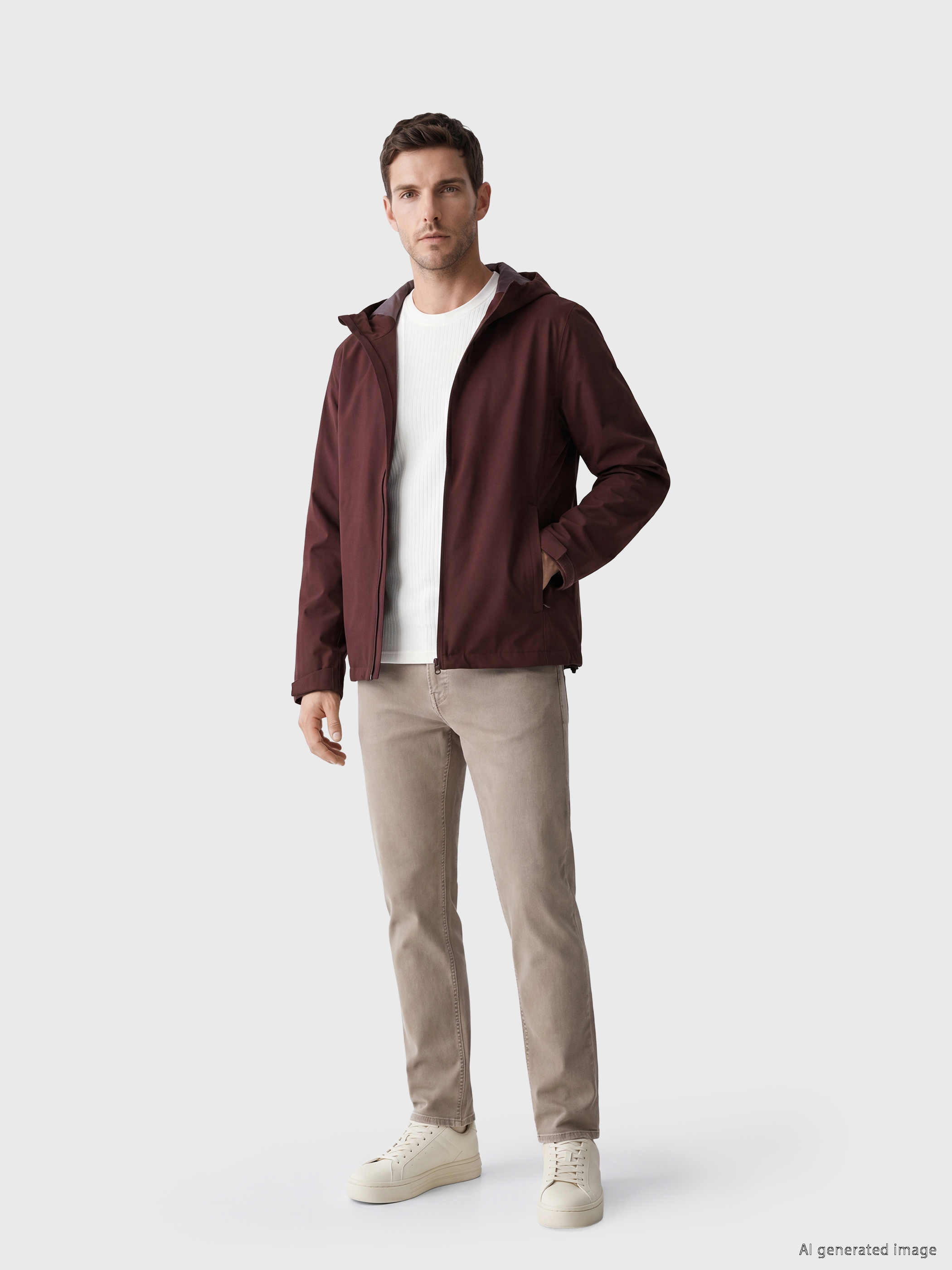 LCWAIKIKI Classic Regular Fit Kapüşonlu Erkek Yağmurluk görsel 2
