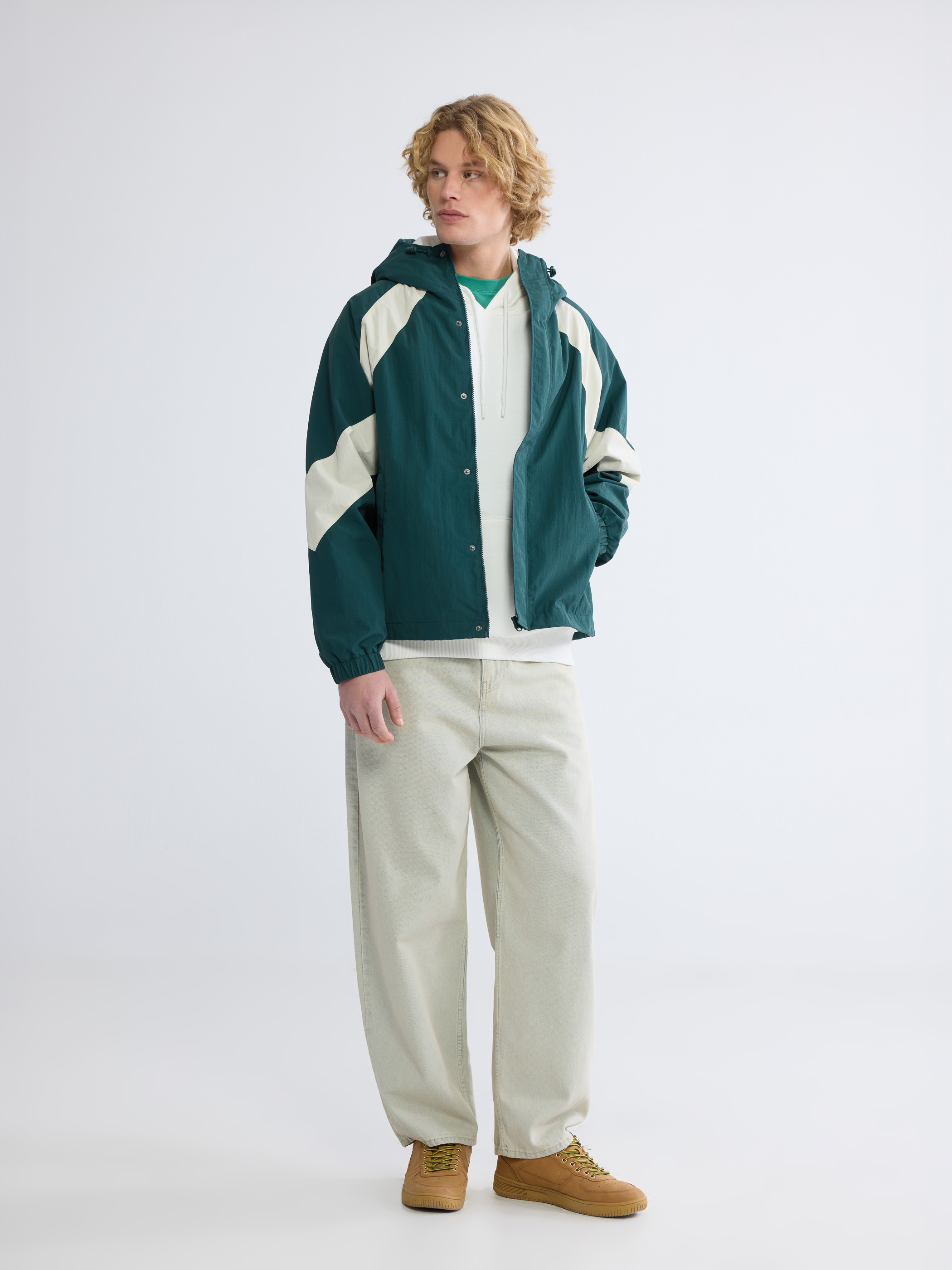 XSIDE Loose Fit Renk Bloklu Erkek Ceket görsel 2