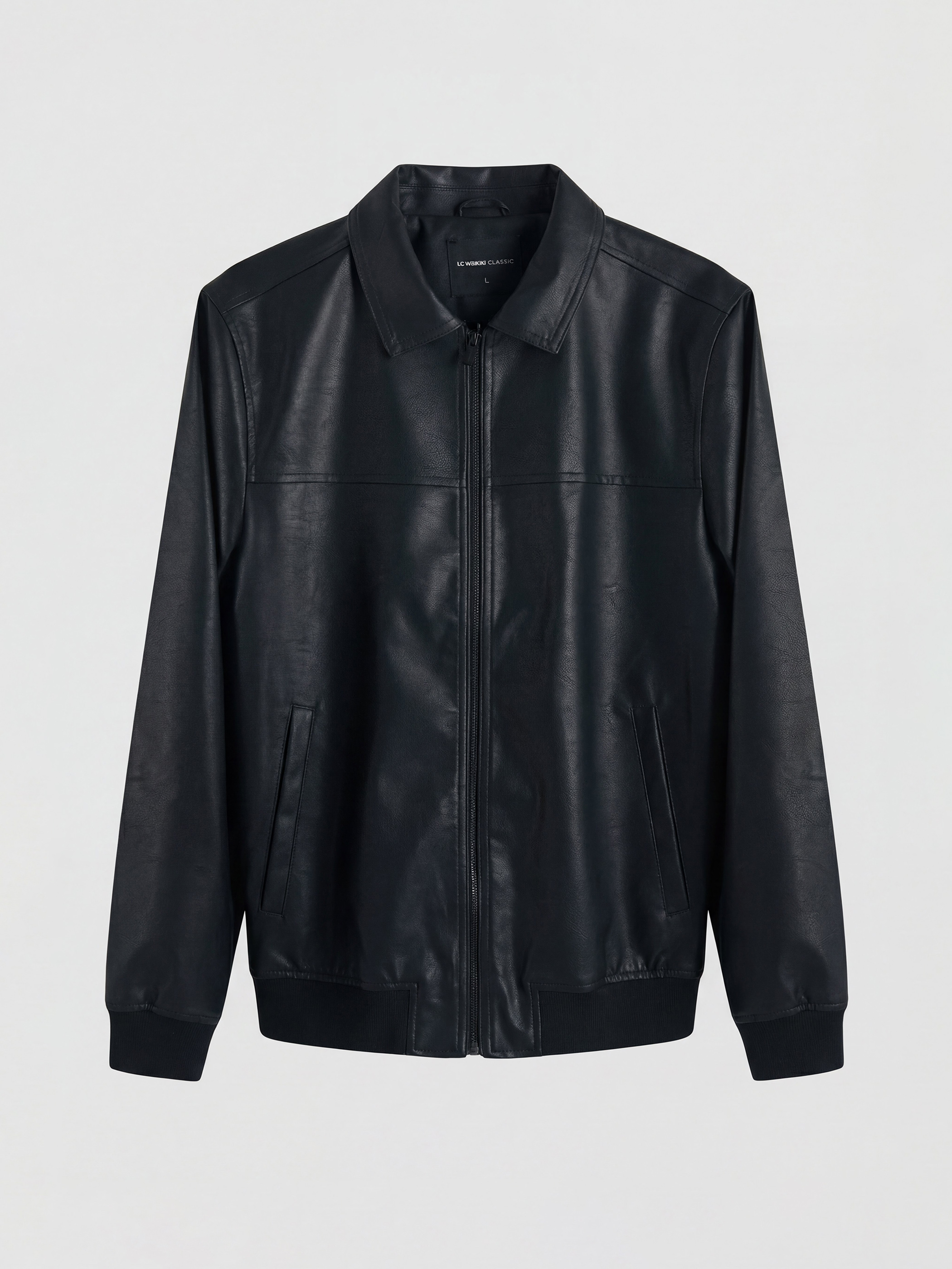 LCWAIKIKI Classic Regular Fit Erkek Deri Görünümlü Ceket görsel 5