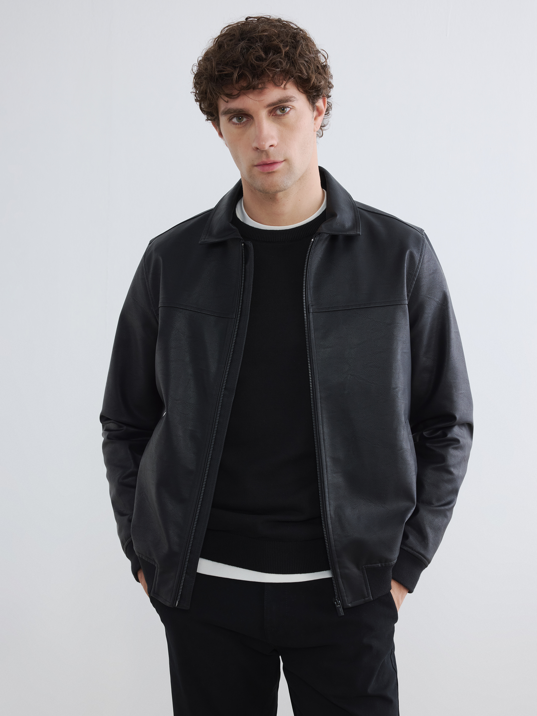 LCWAIKIKI Classic Regular Fit Erkek Deri Görünümlü Ceket