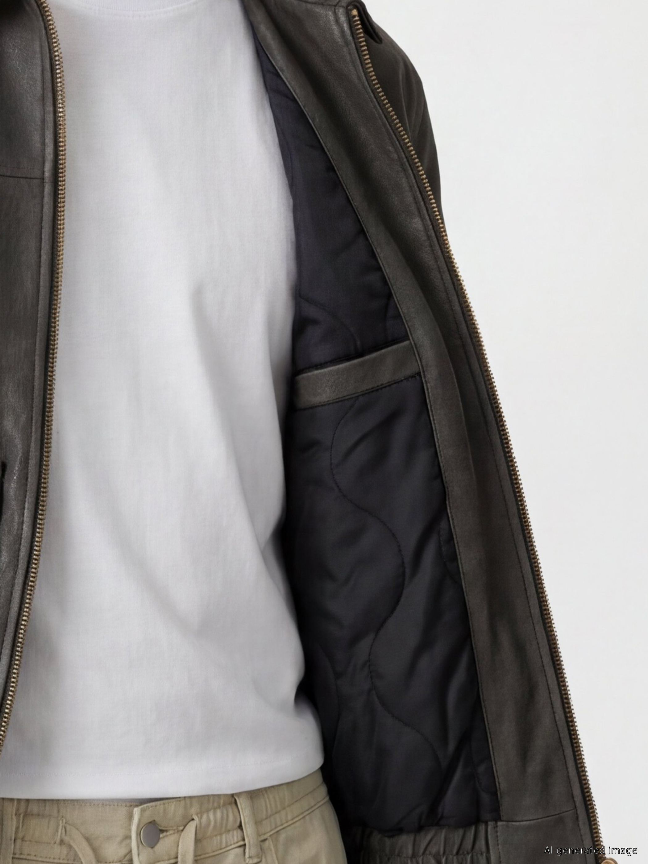 XSIDE Regular Fit Gömlek Yaka Erkek Deri Görünümlü Ceket görsel 4
