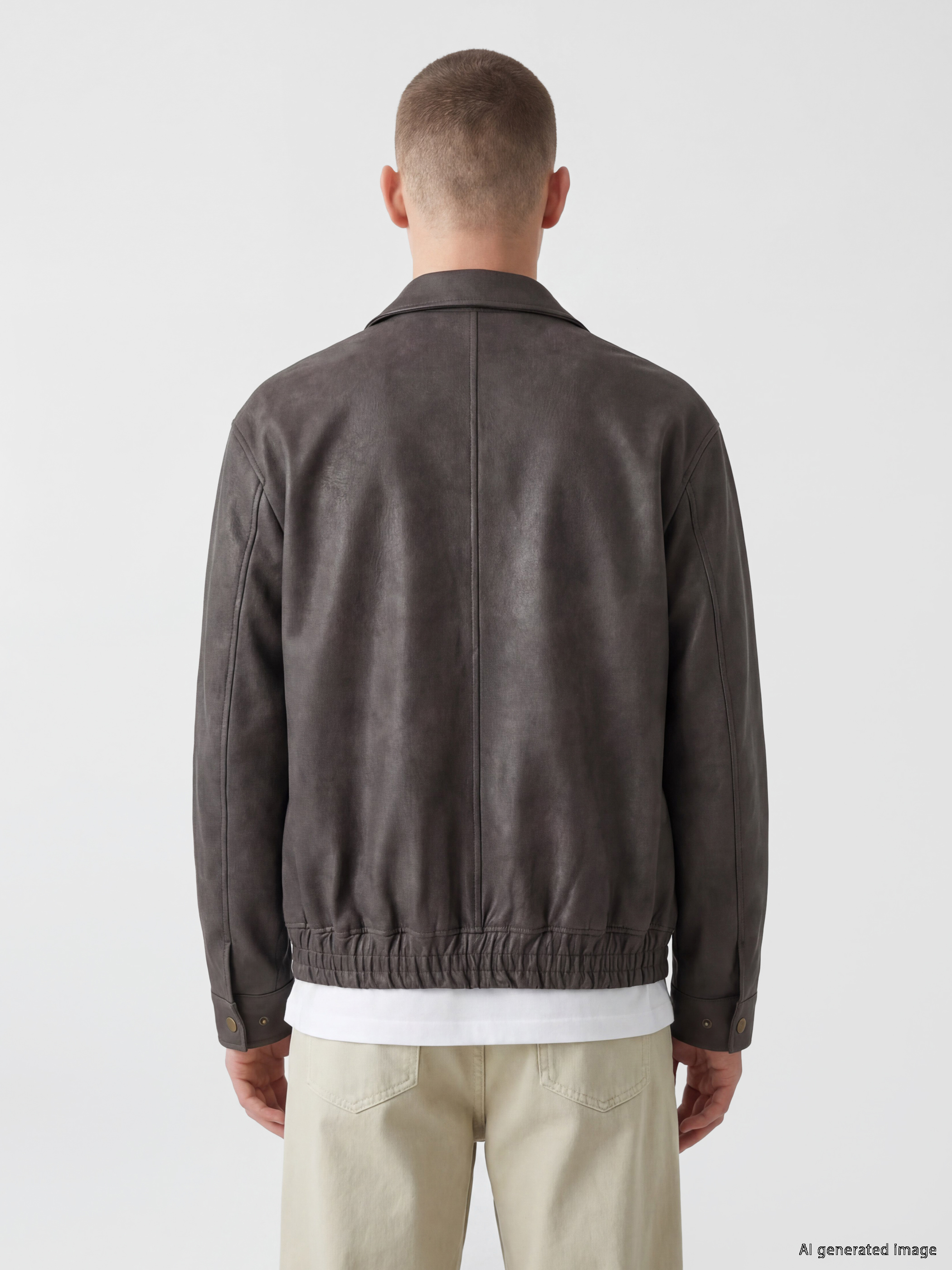 XSIDE Regular Fit Gömlek Yaka Erkek Deri Görünümlü Ceket görsel 5