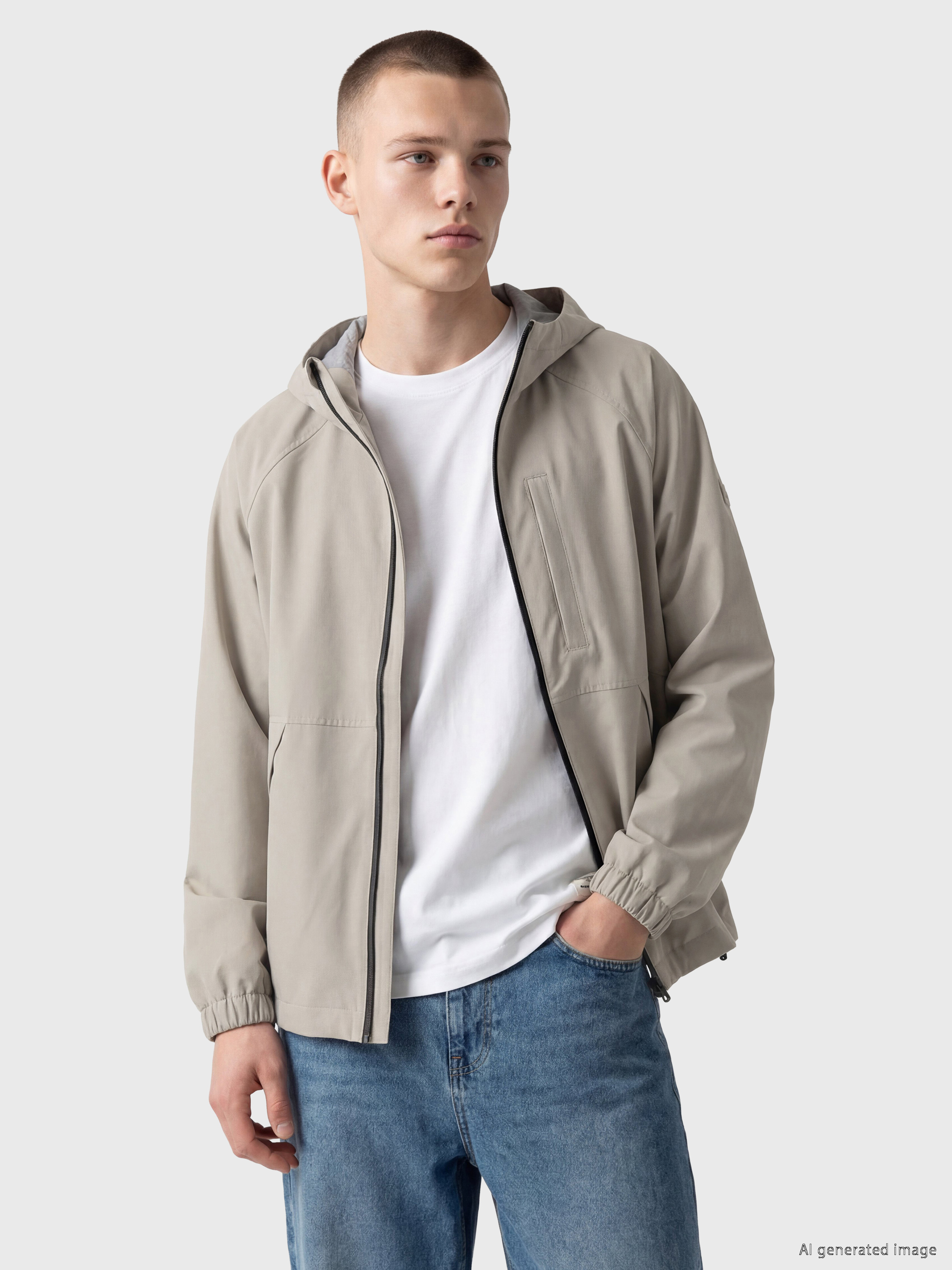XSIDE Regular Fit Kapüşonlu Erkek Yağmurluk