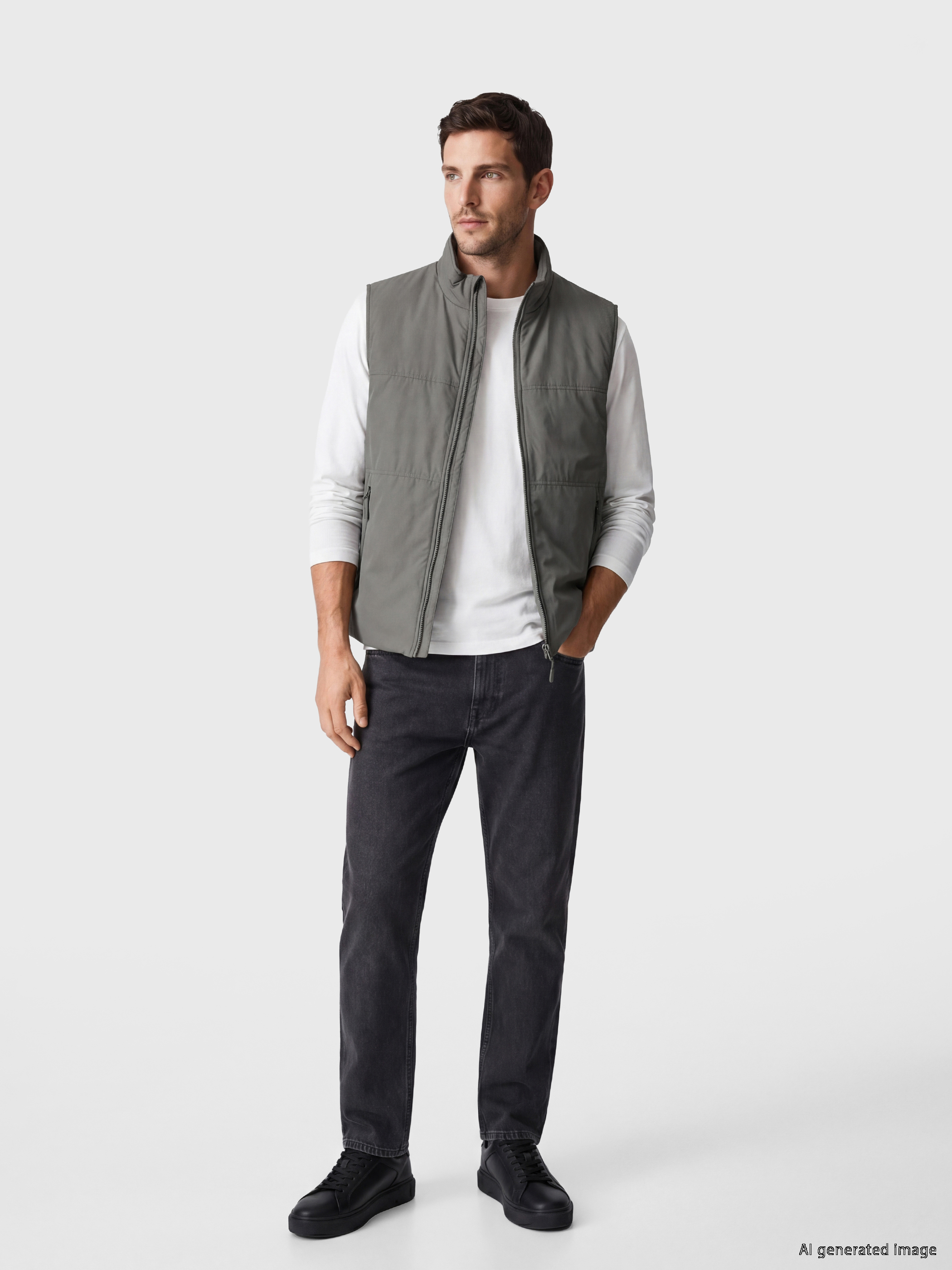 LCWAIKIKI Classic Regular Fit Dik Yaka Erkek Yelek görsel 2