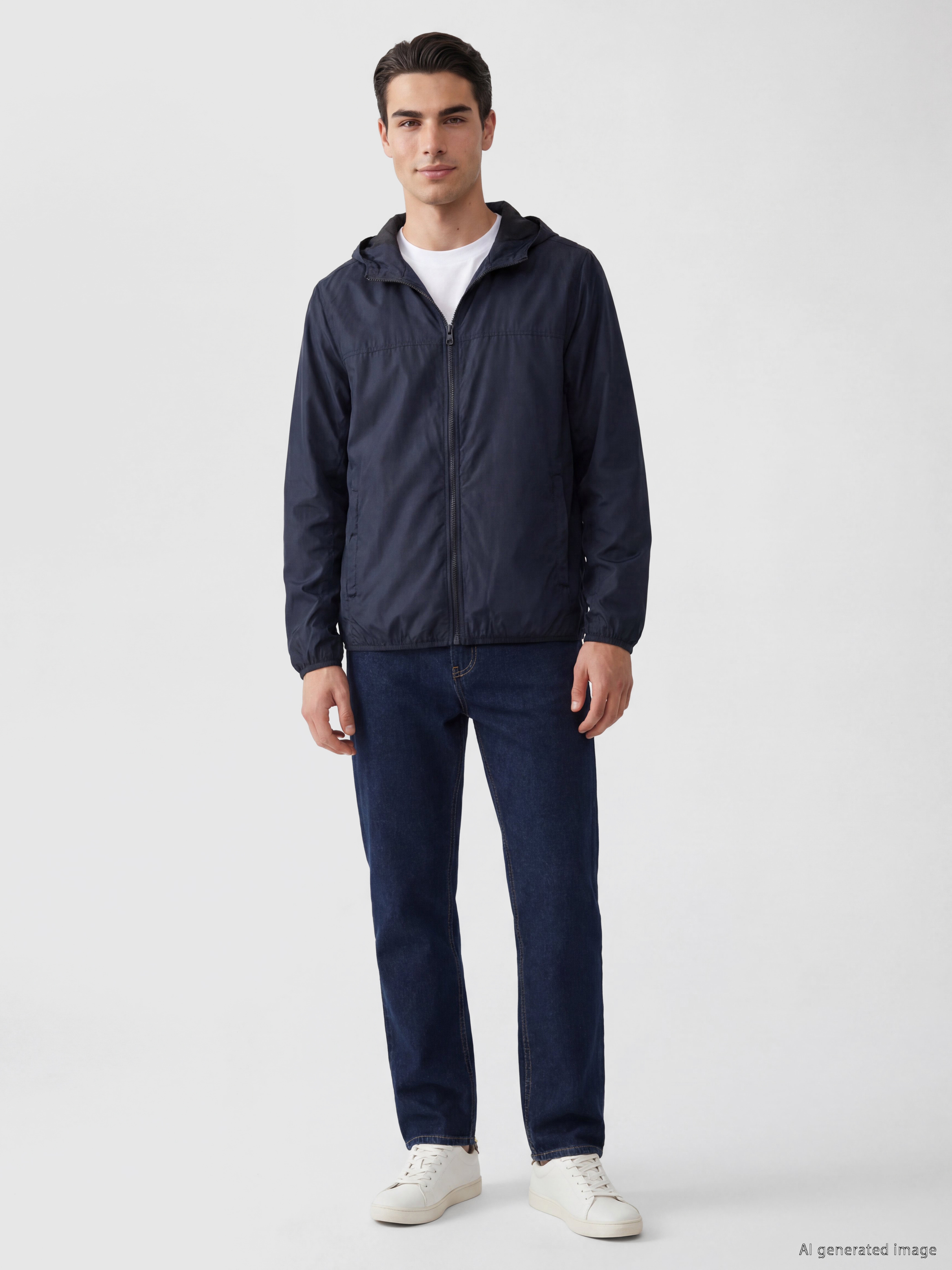 LCWAIKIKI Classic Regular Fit Kapüşonlu Erkek Yağmurluk görsel 2