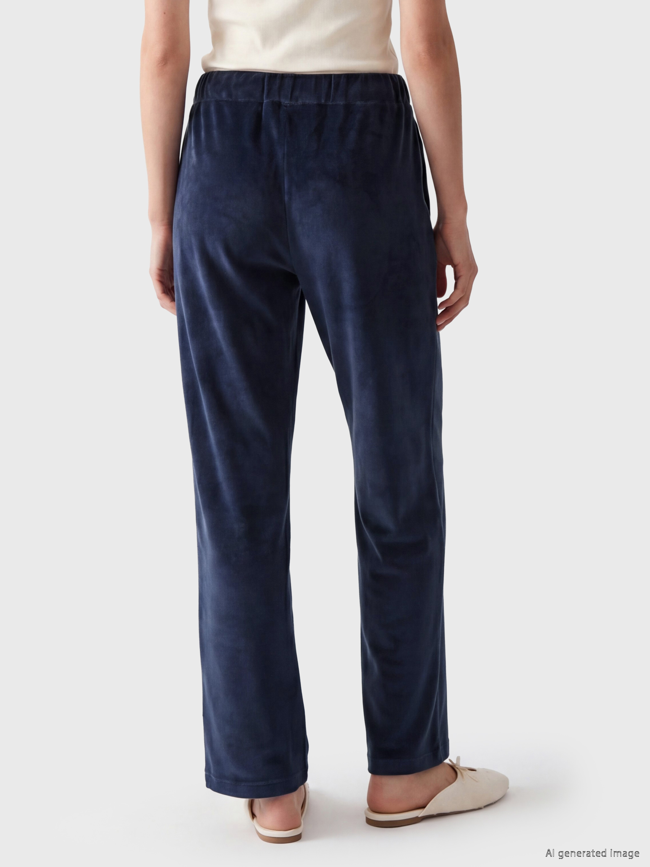 LCW DREAM Beli Lastikli Kadife Kadın Pijama Alt görsel 4
