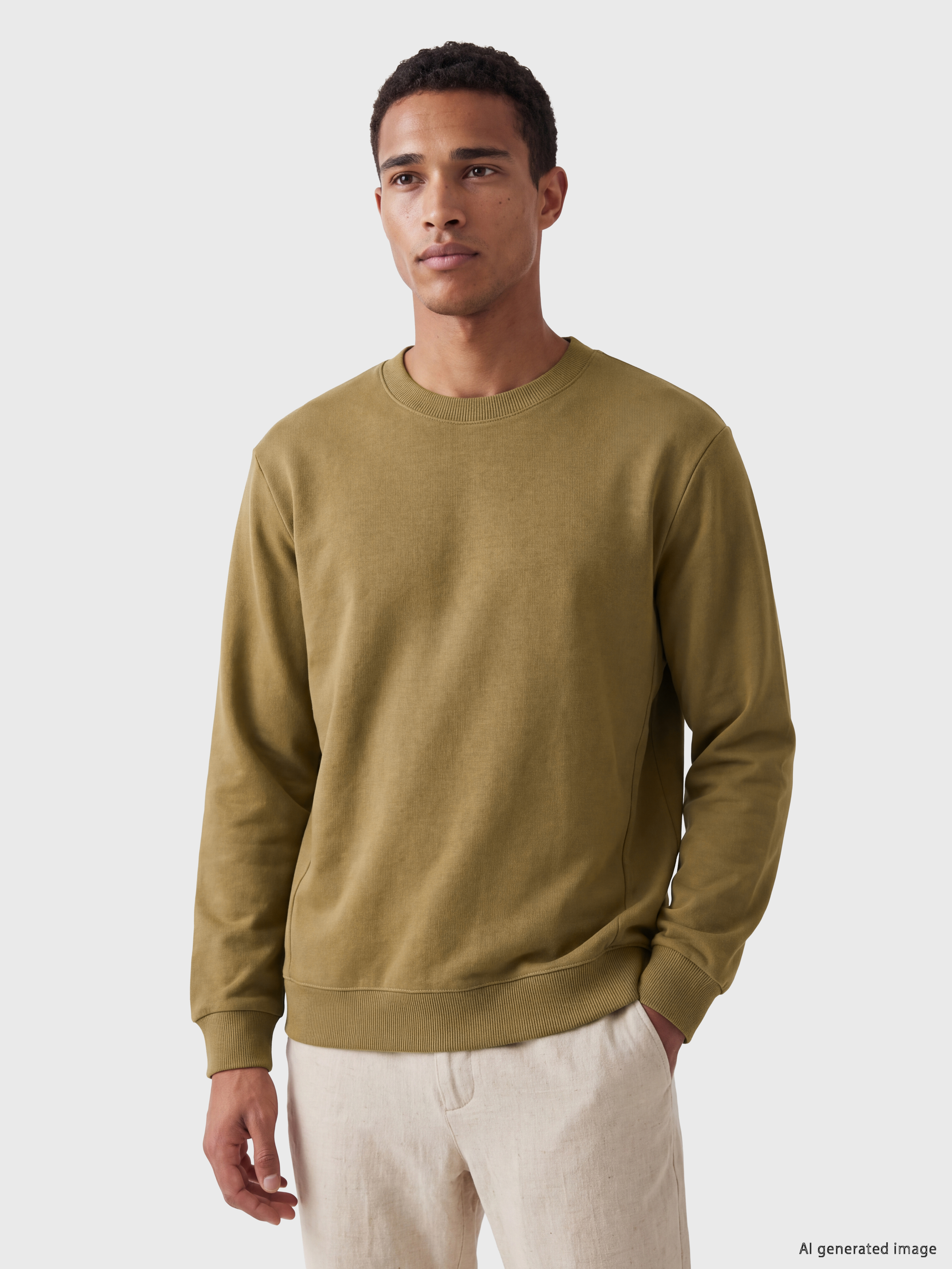 LCW Vision Bisiklet Yaka Erkek Kalın Sweatshirt