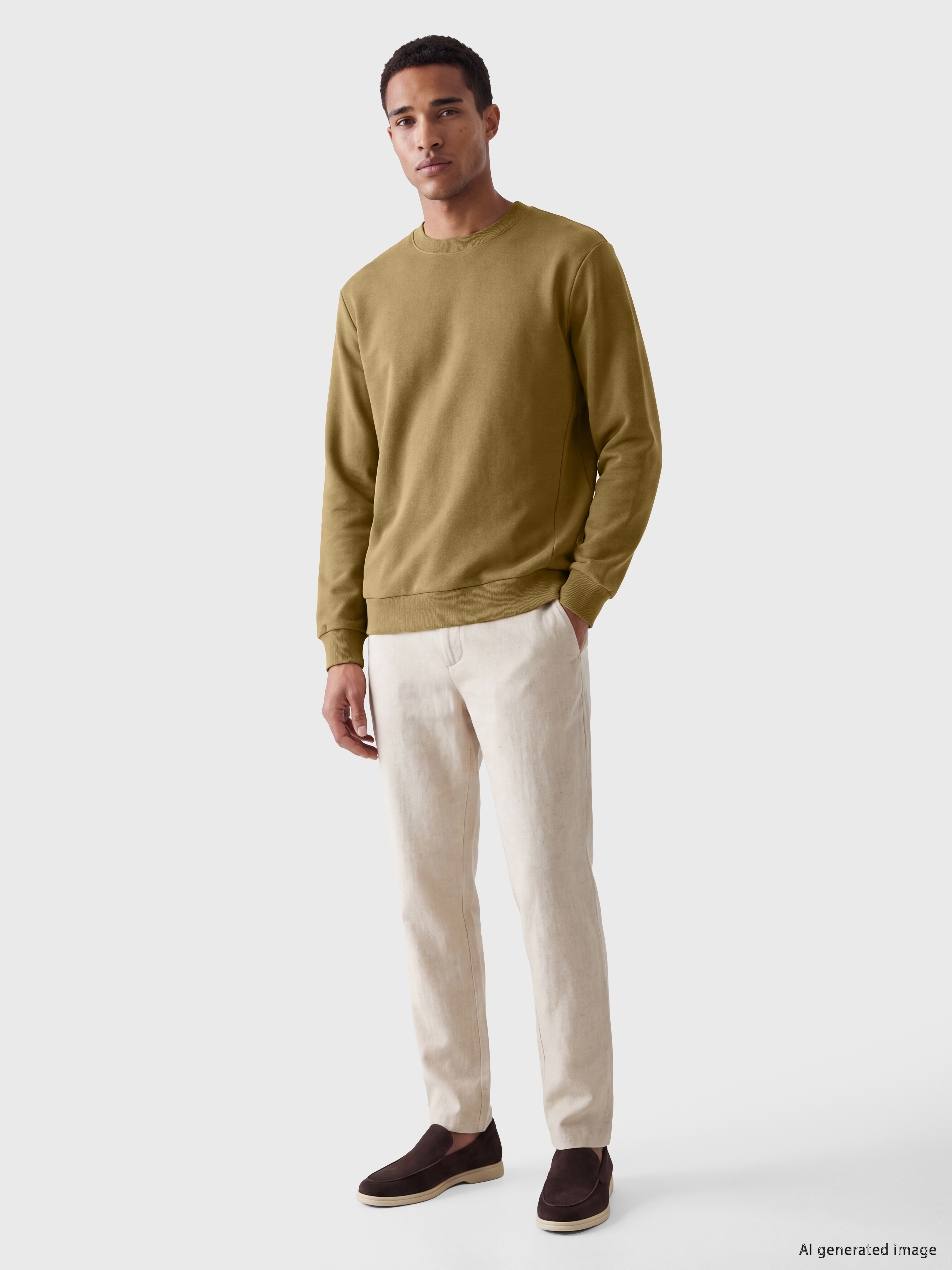 LCW Vision Bisiklet Yaka Erkek Kalın Sweatshirt görsel 2
