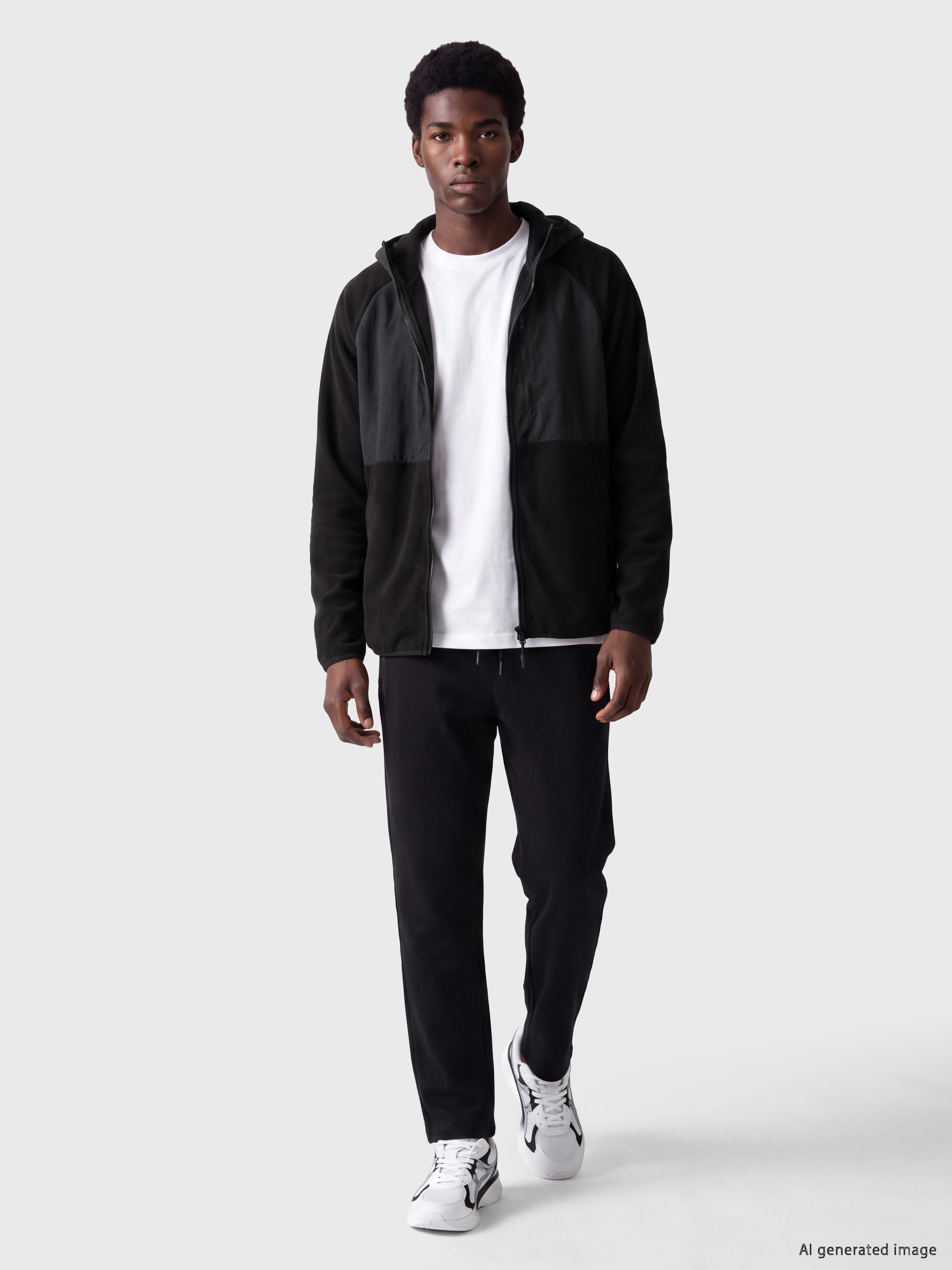 XSIDE ACTIVE Kapüşonlu Erkek Polar Fermuarlı Sweatshirt görsel 2