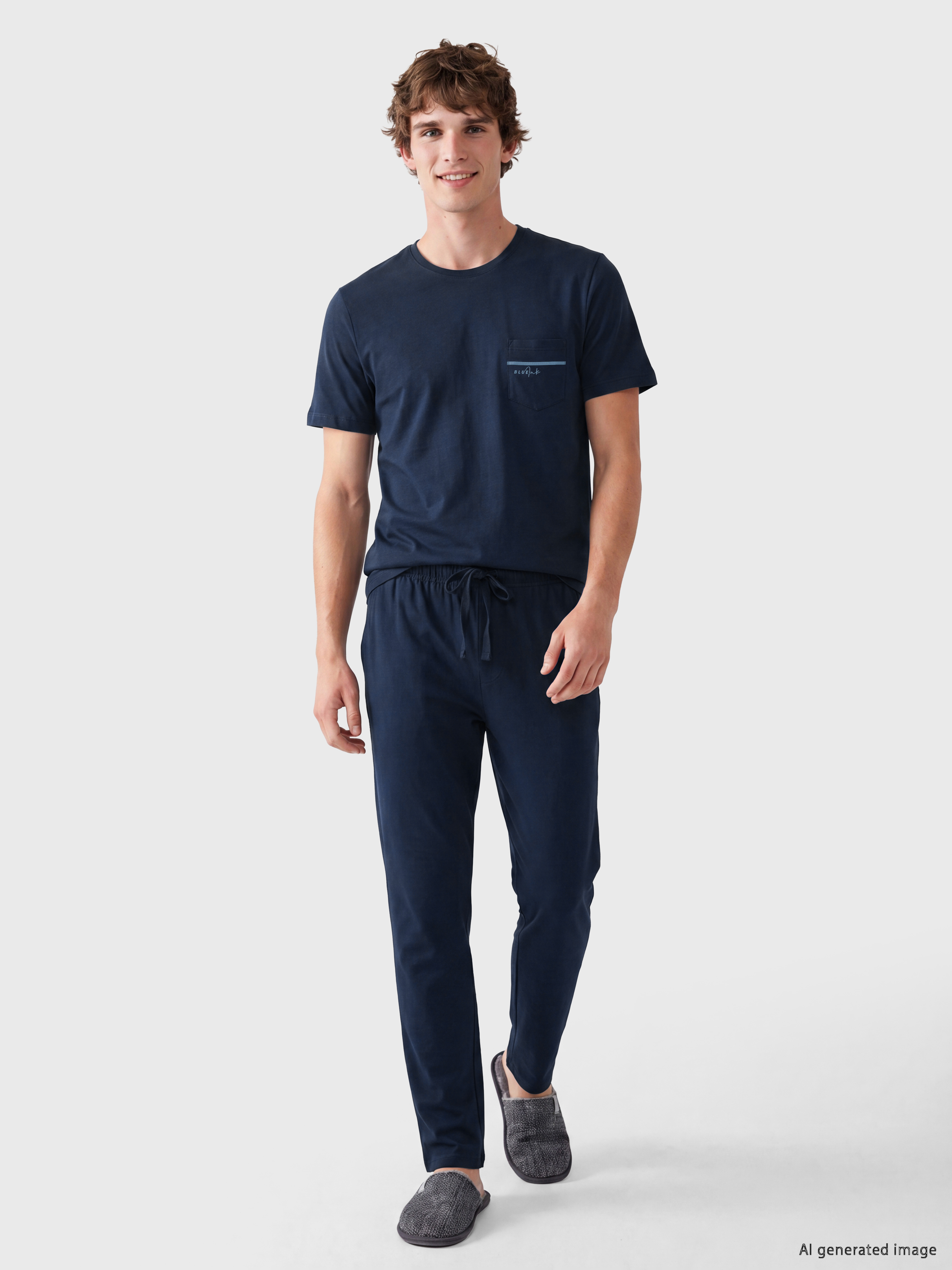 LC WAIKIKI Erkek Kısa Kollu Pijama Takımı görsel 2