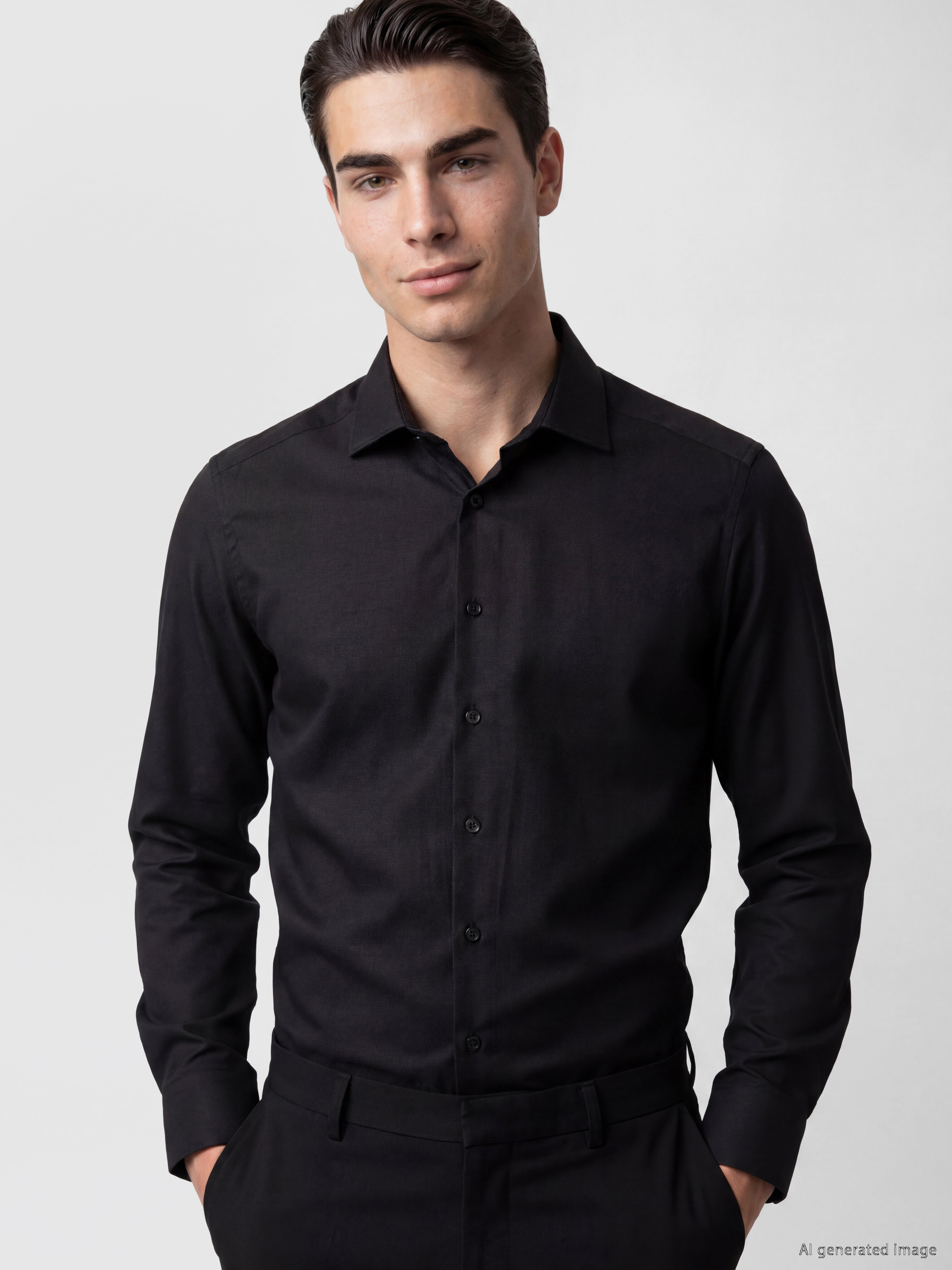 LCW BUSINESS Slim Fit Armürlü Erkek Gömlek