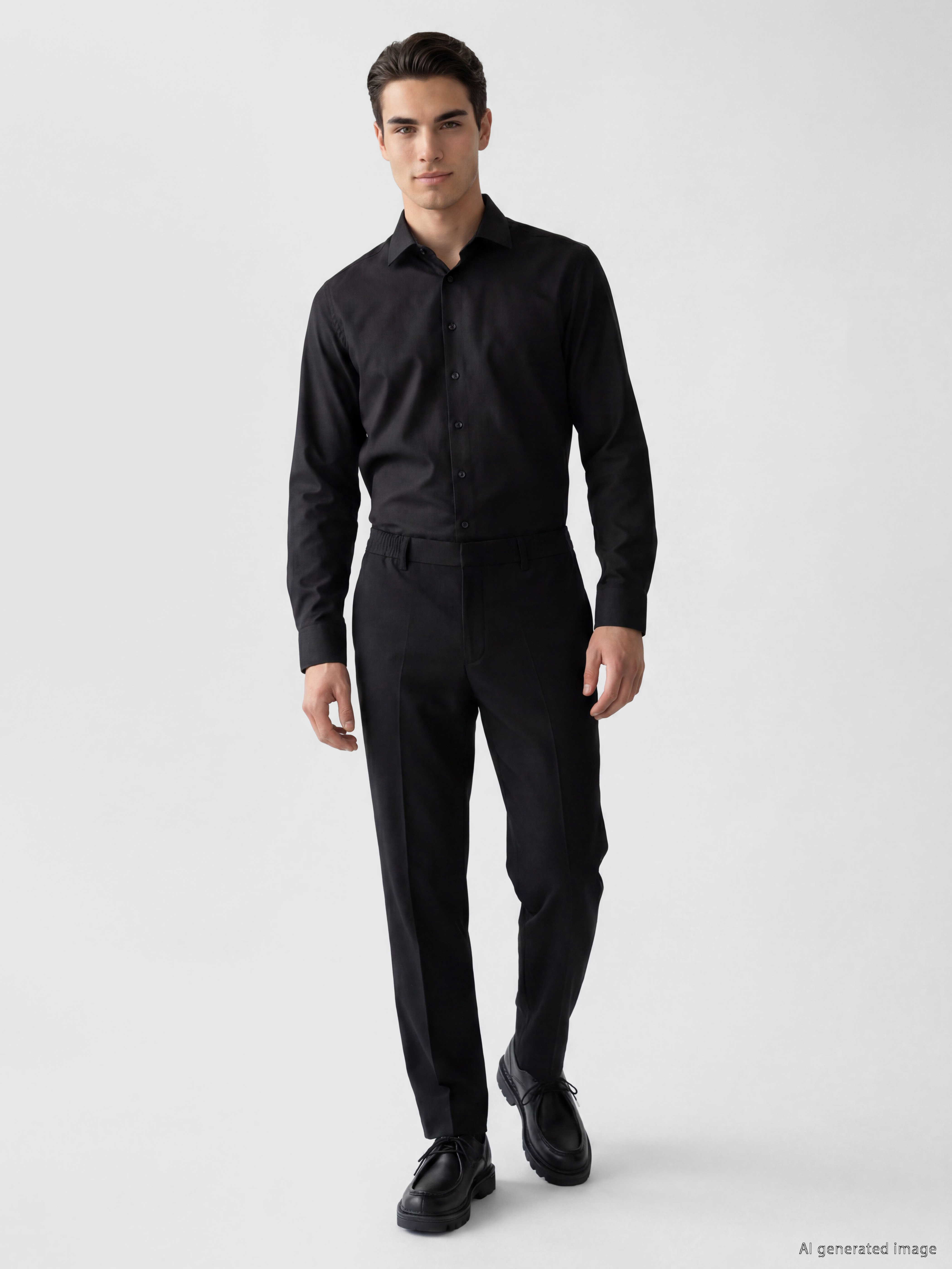 LCW BUSINESS Slim Fit Armürlü Erkek Gömlek görsel 2