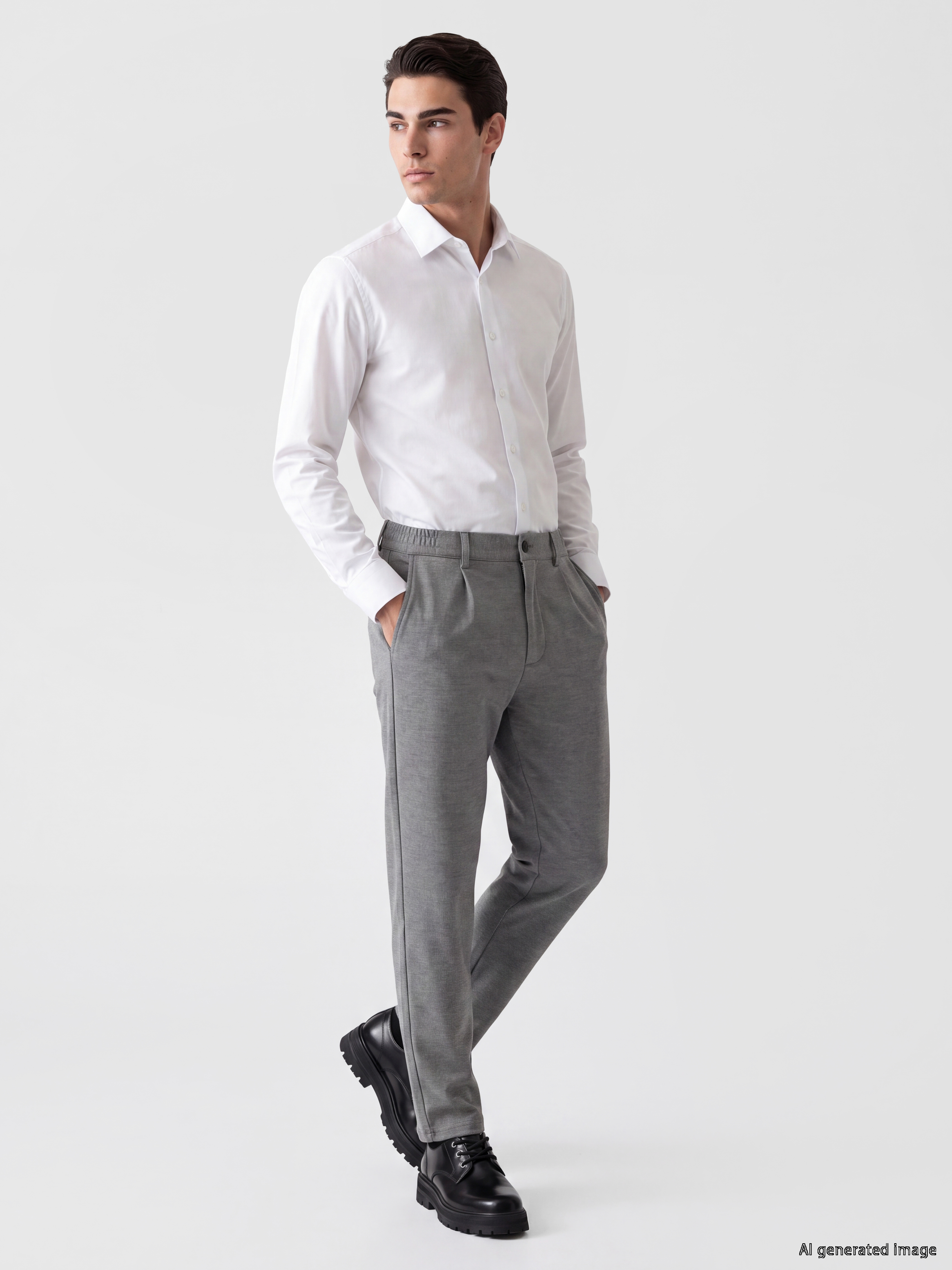 LCW BUSINESS Slim Fit Armürlü Erkek Gömlek görsel 2