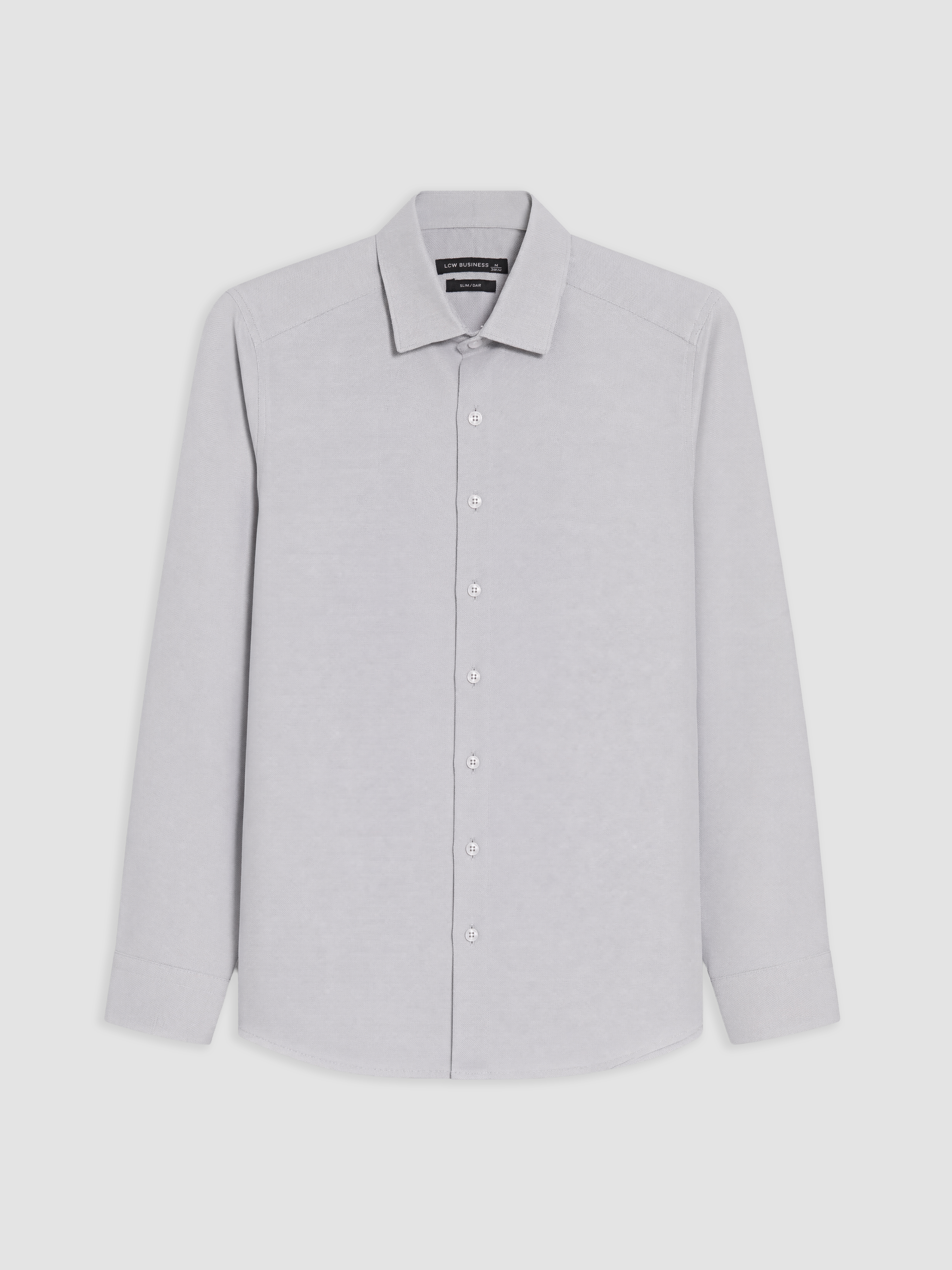 LCW BUSINESS Slim Fit Armürlü Erkek Gömlek görsel 5