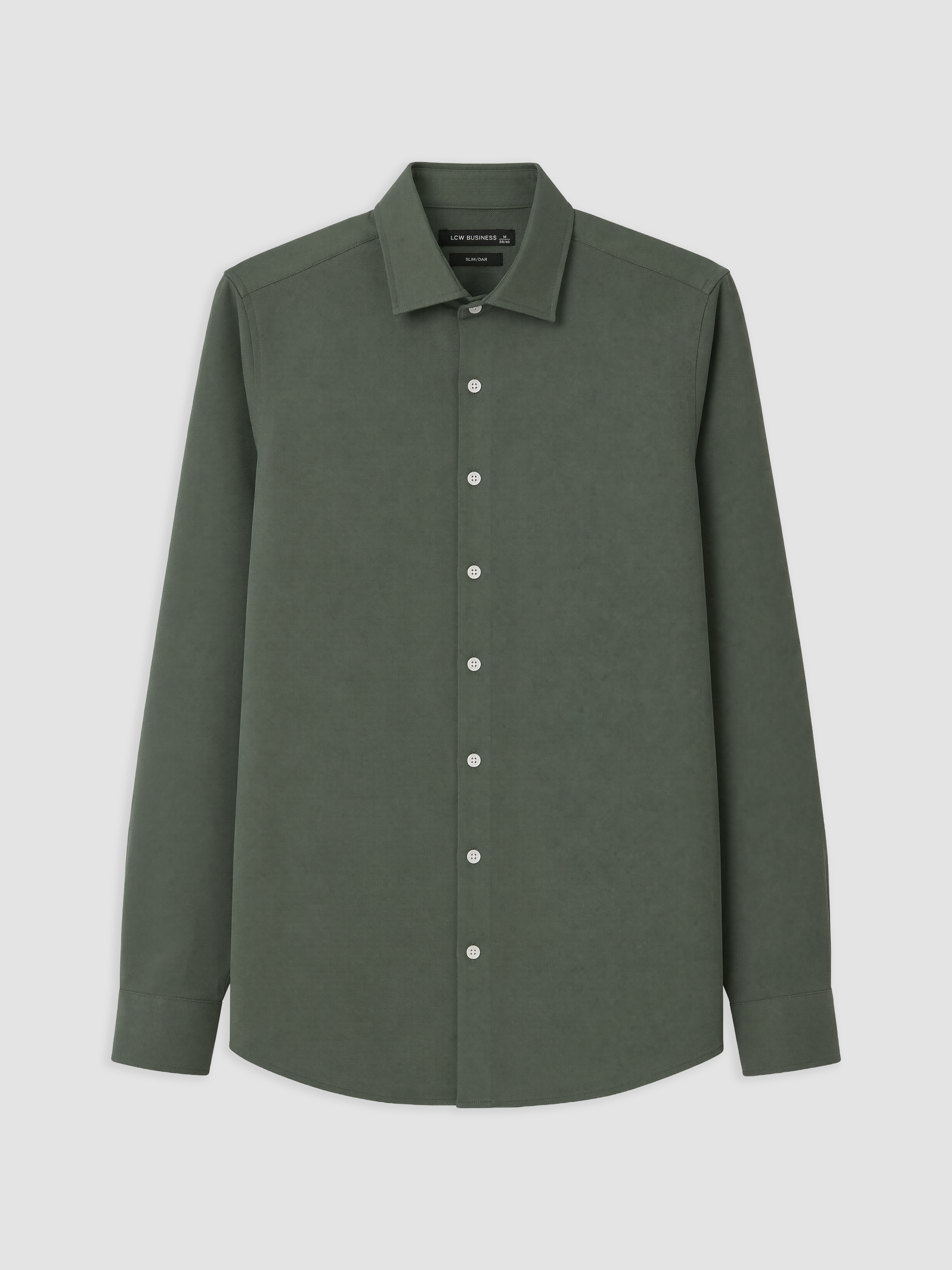 LCW BUSINESS Slim Fit Armürlü Erkek Gömlek görsel 4