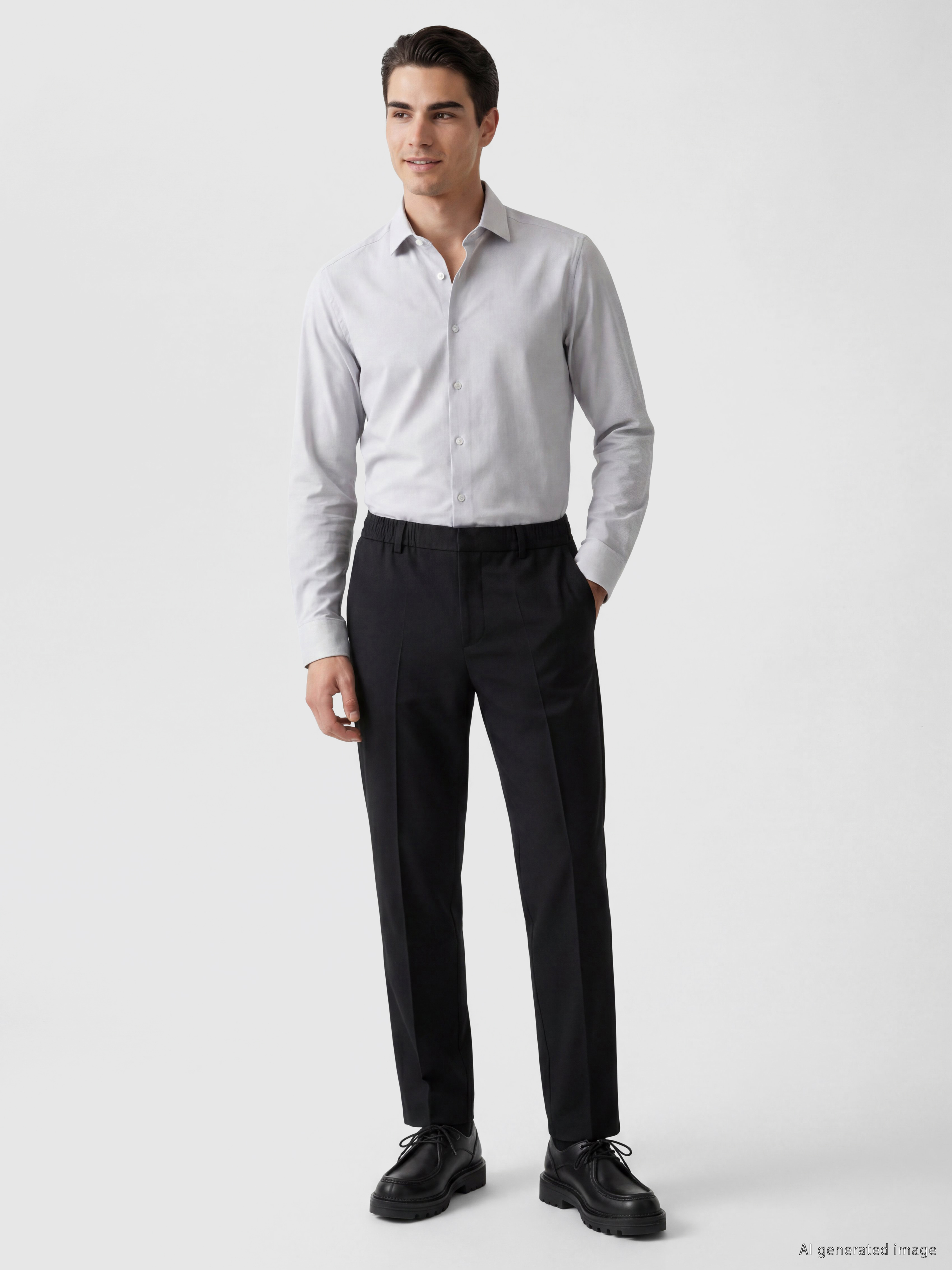 LCW BUSINESS Slim Fit Armürlü Erkek Gömlek görsel 2
