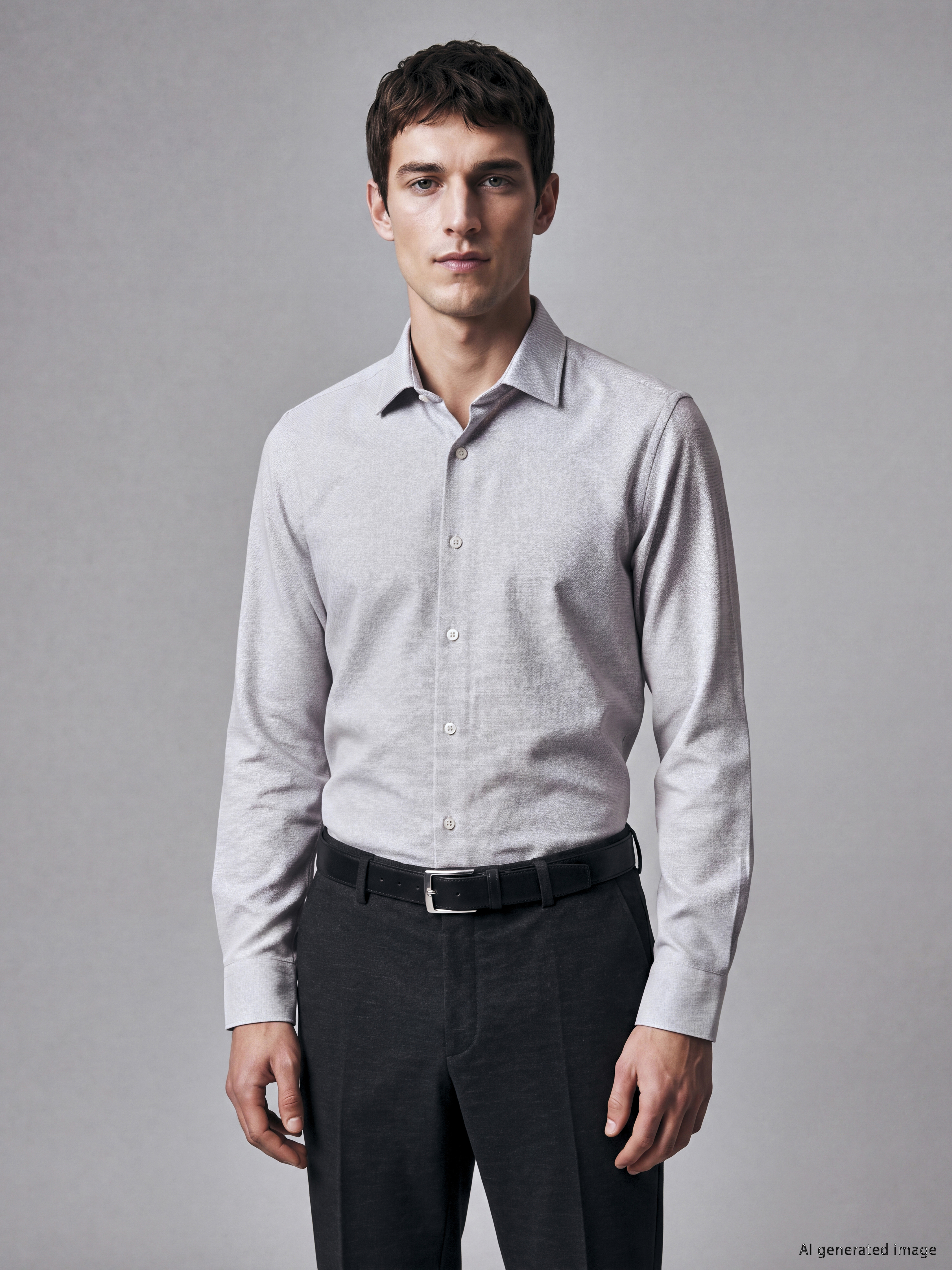 LCW BUSINESS Slim Fit Armürlü Erkek Gömlek