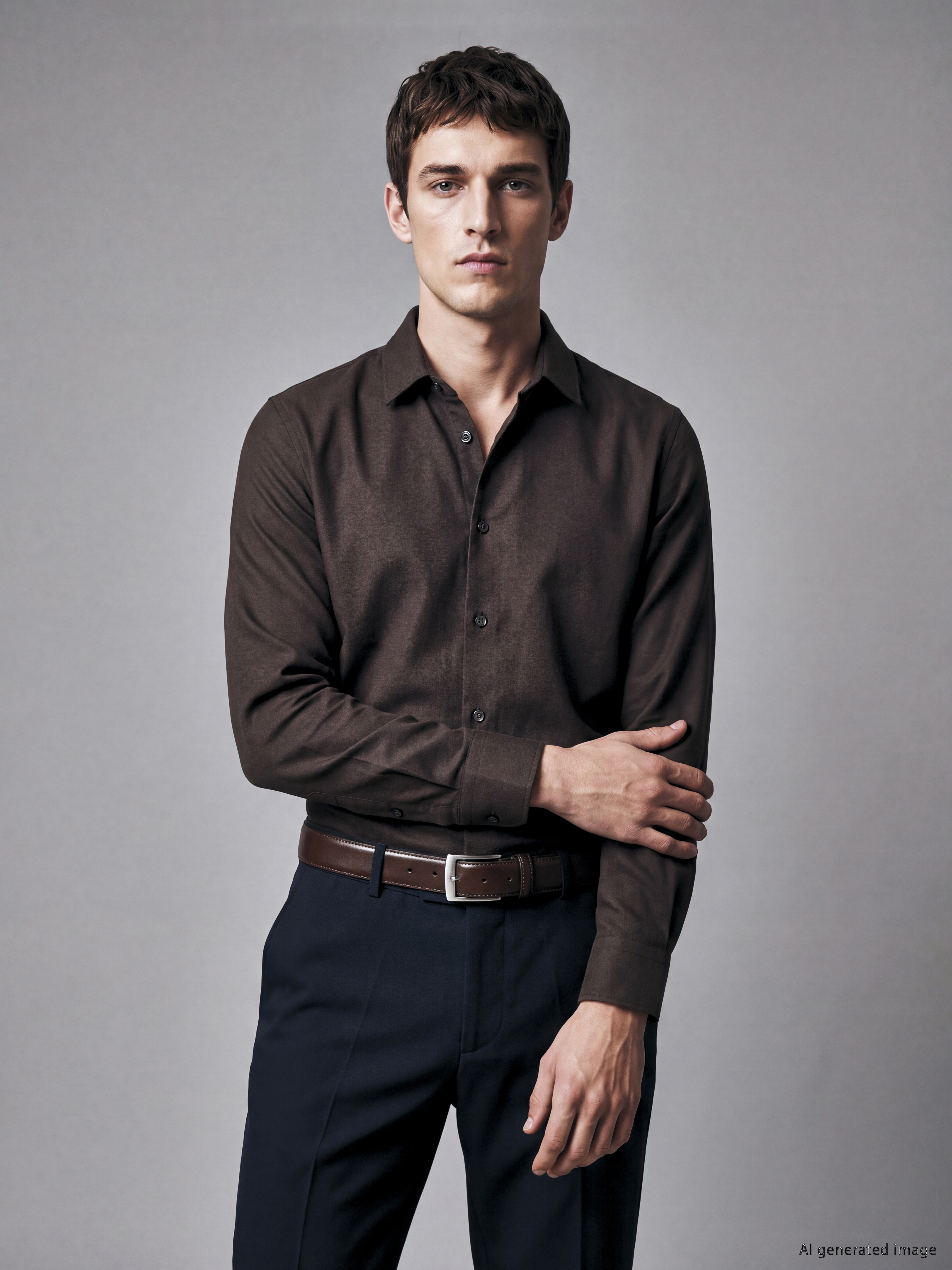 LCW BUSINESS Slim Fit Armürlü Erkek Gömlek