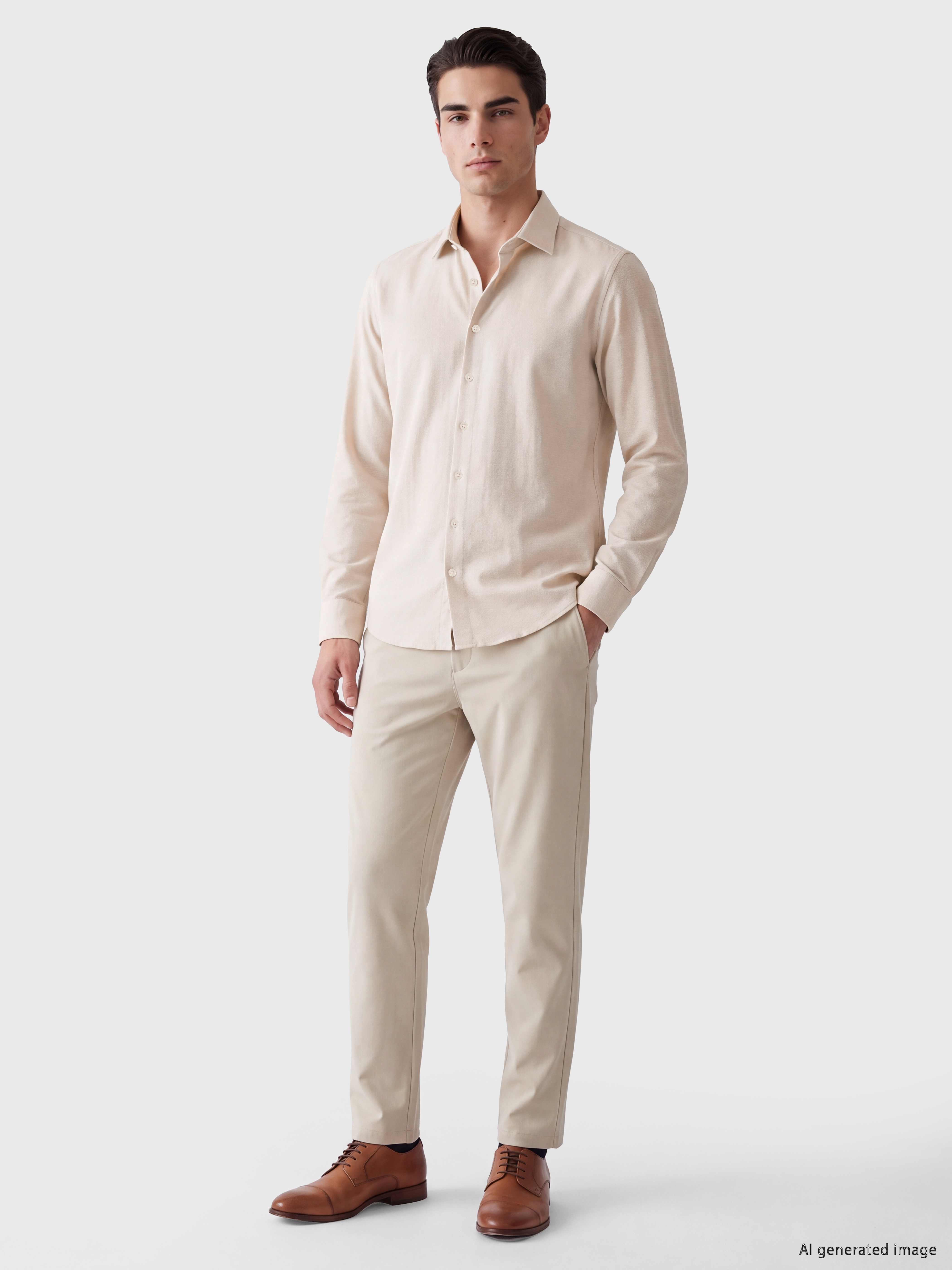 LCW BUSINESS Slim Fit Armürlü Erkek Gömlek görsel 2