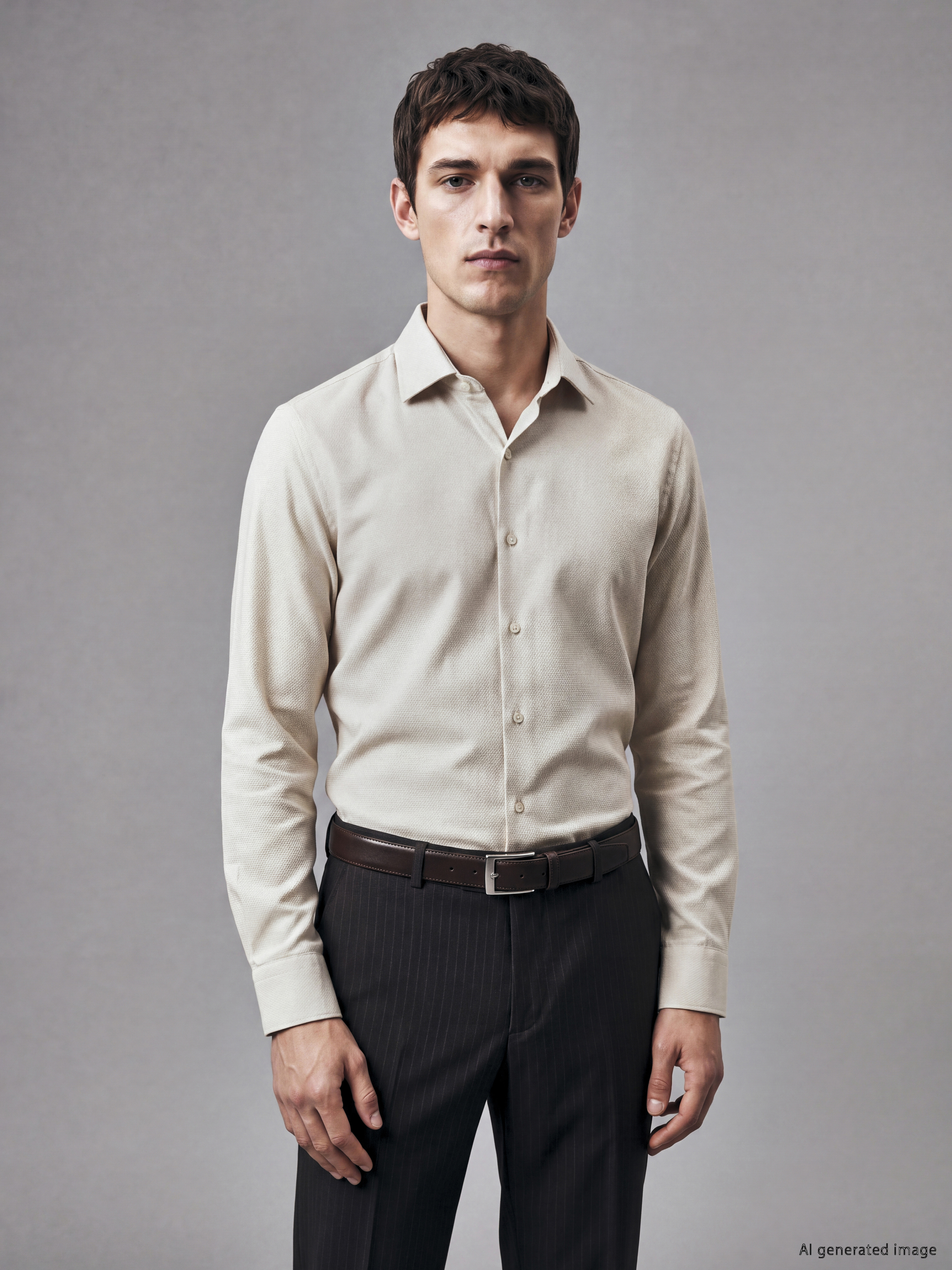 LCW BUSINESS Slim Fit Armürlü Erkek Gömlek