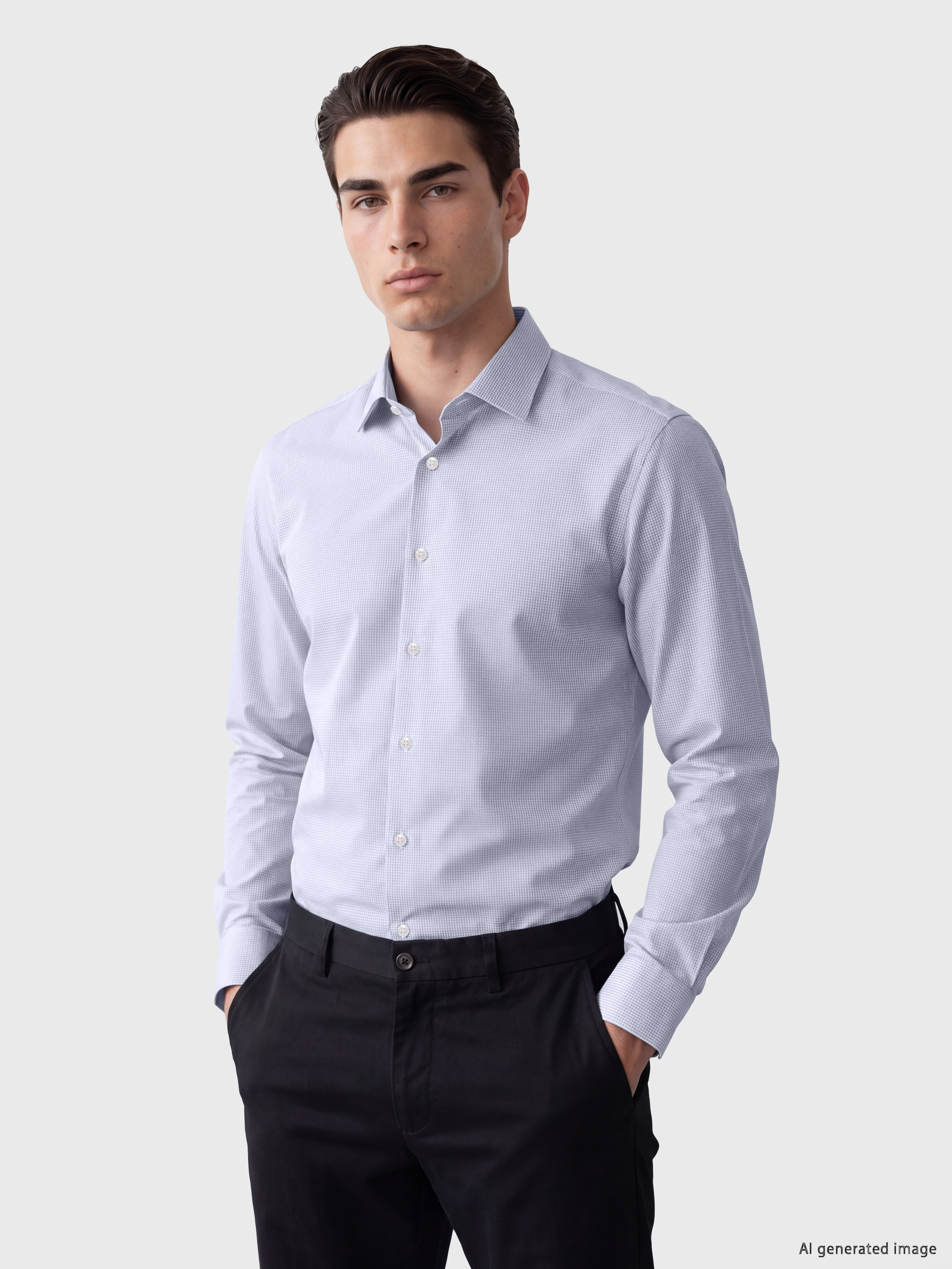 LCW BUSINESS Regular Fit Ekose Poplin Erkek Gömlek