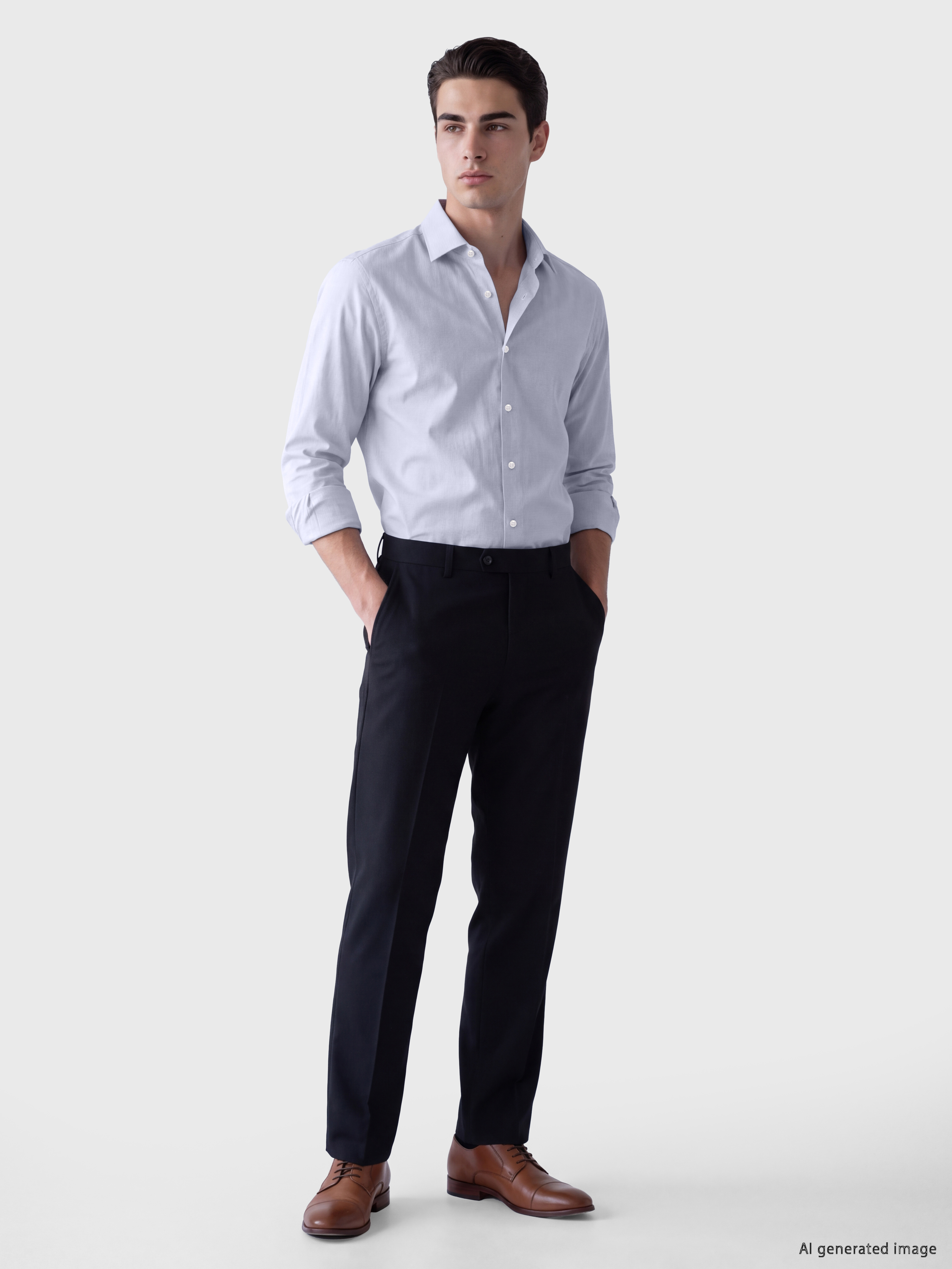 LCW BUSINESS Regular Fit Ekose Poplin Erkek Gömlek görsel 2