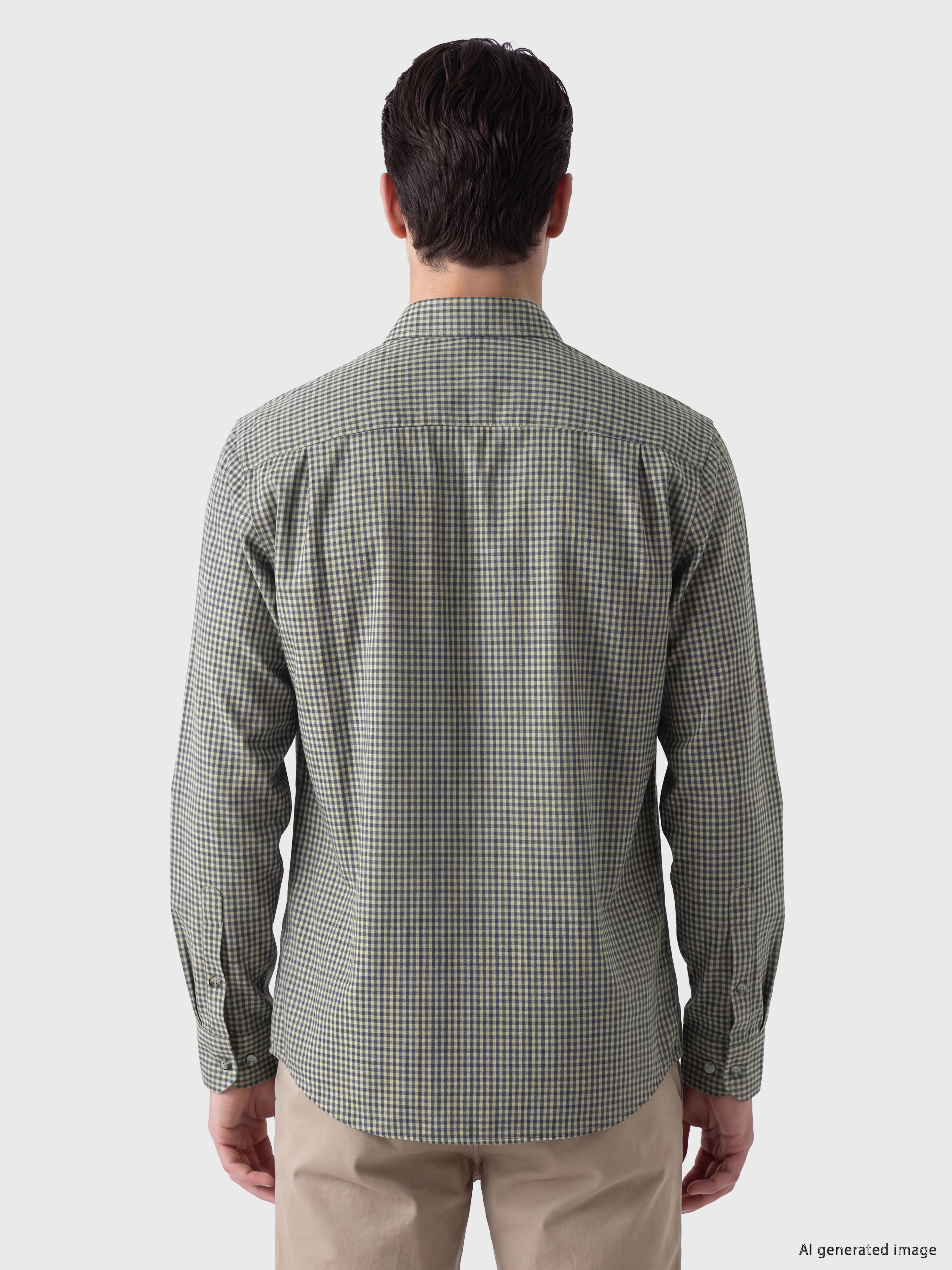 LCWAIKIKI Classic Regular Fit Ekose Gabardin Erkek Gömlek görsel 3