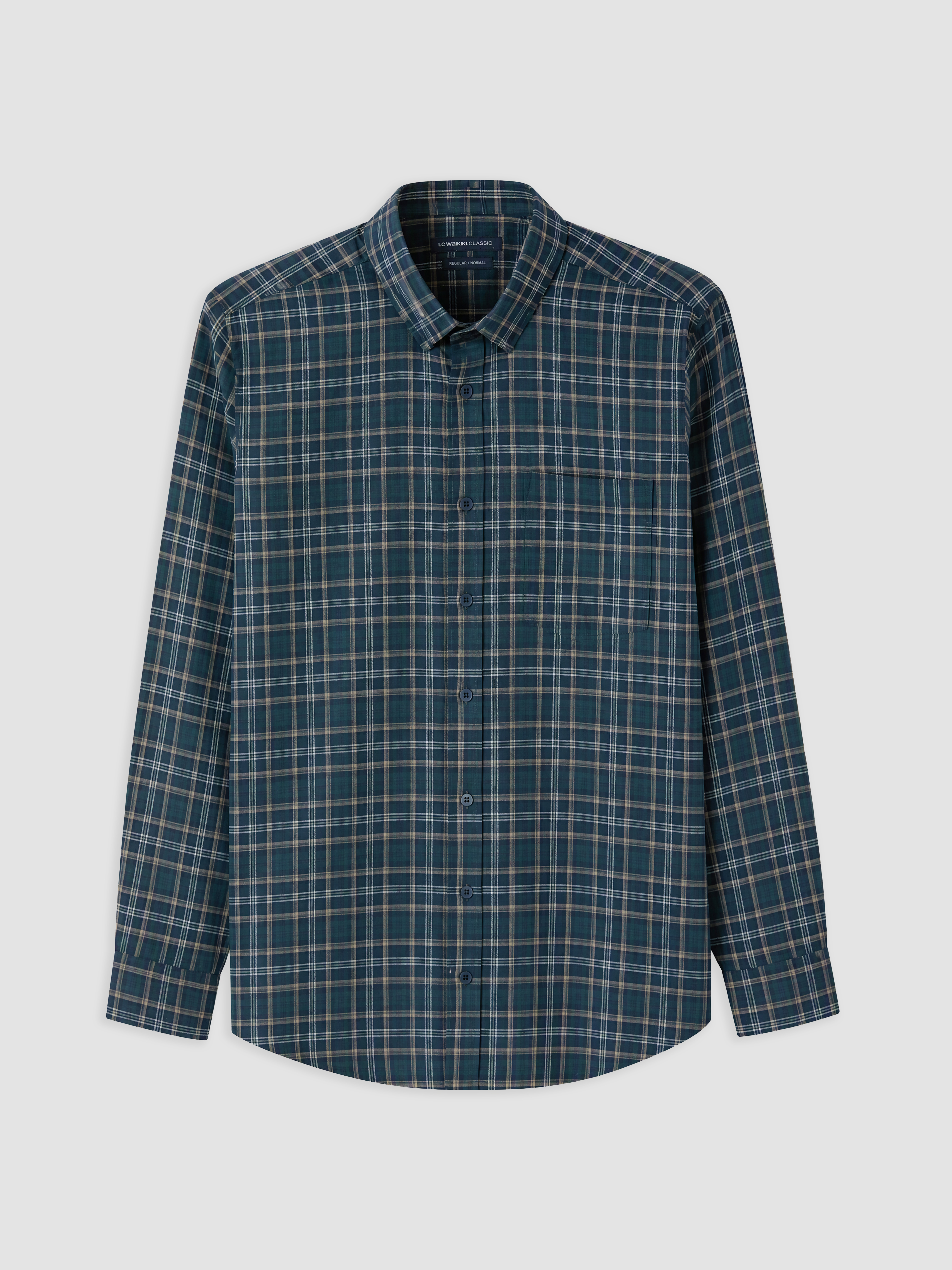 LCWAIKIKI Classic Regular Fit Ekose Erkek Gömlek görsel 4