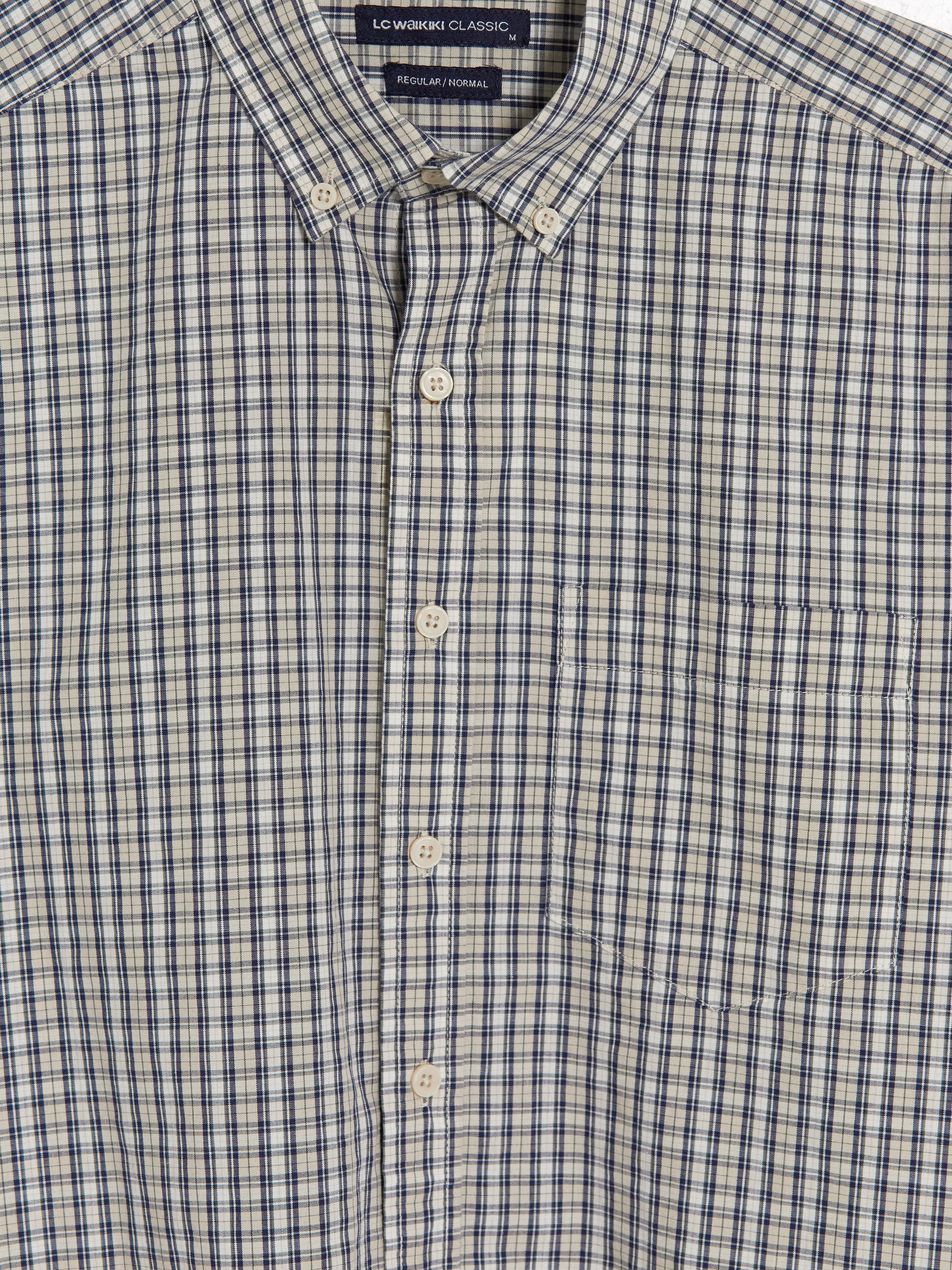 LCWAIKIKI Classic Regular Fit Ekose Poplin Erkek Gömlek görsel 6