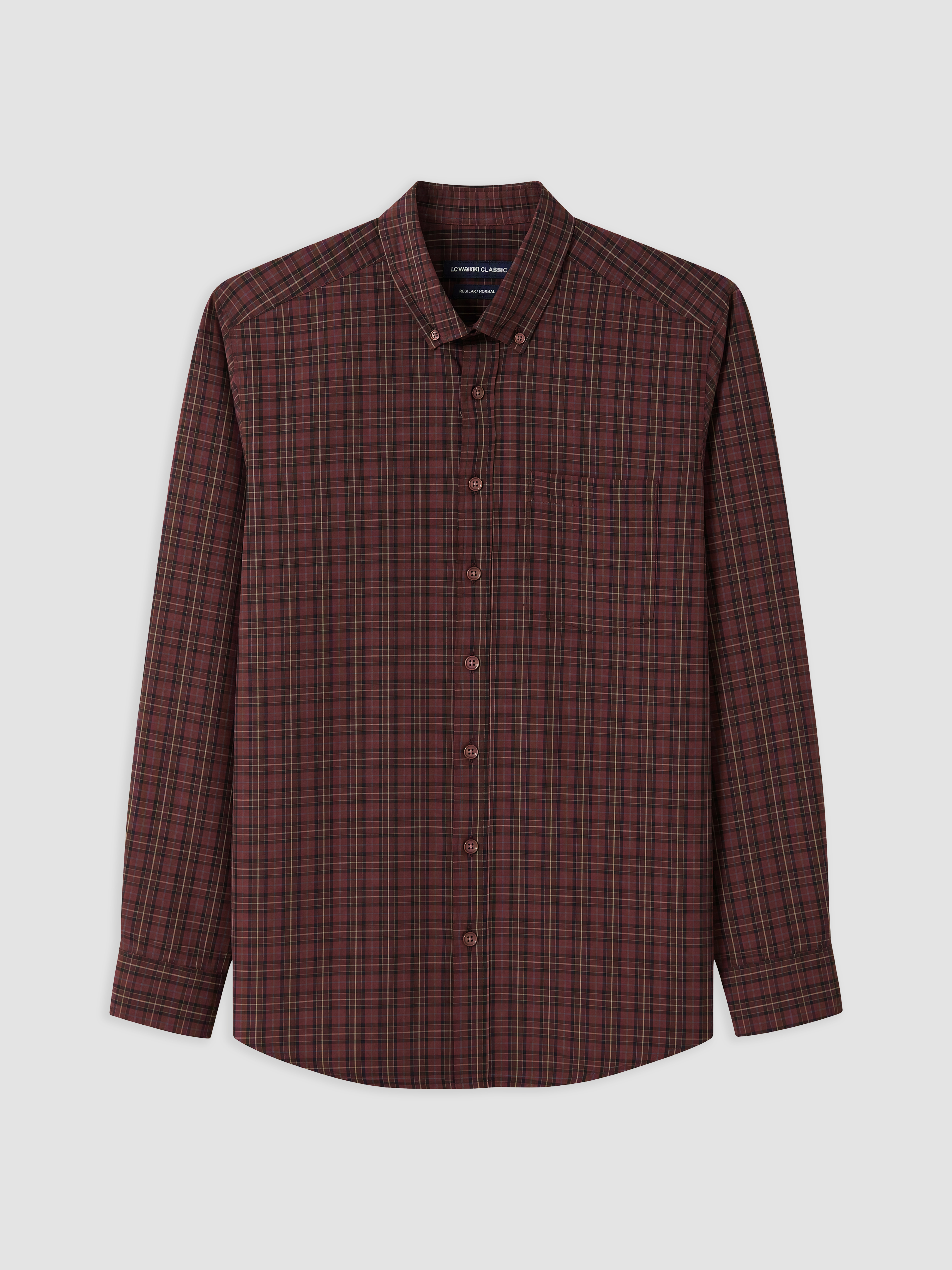 LCWAIKIKI Classic Regular Fit Ekose Erkek Gömlek görsel 4