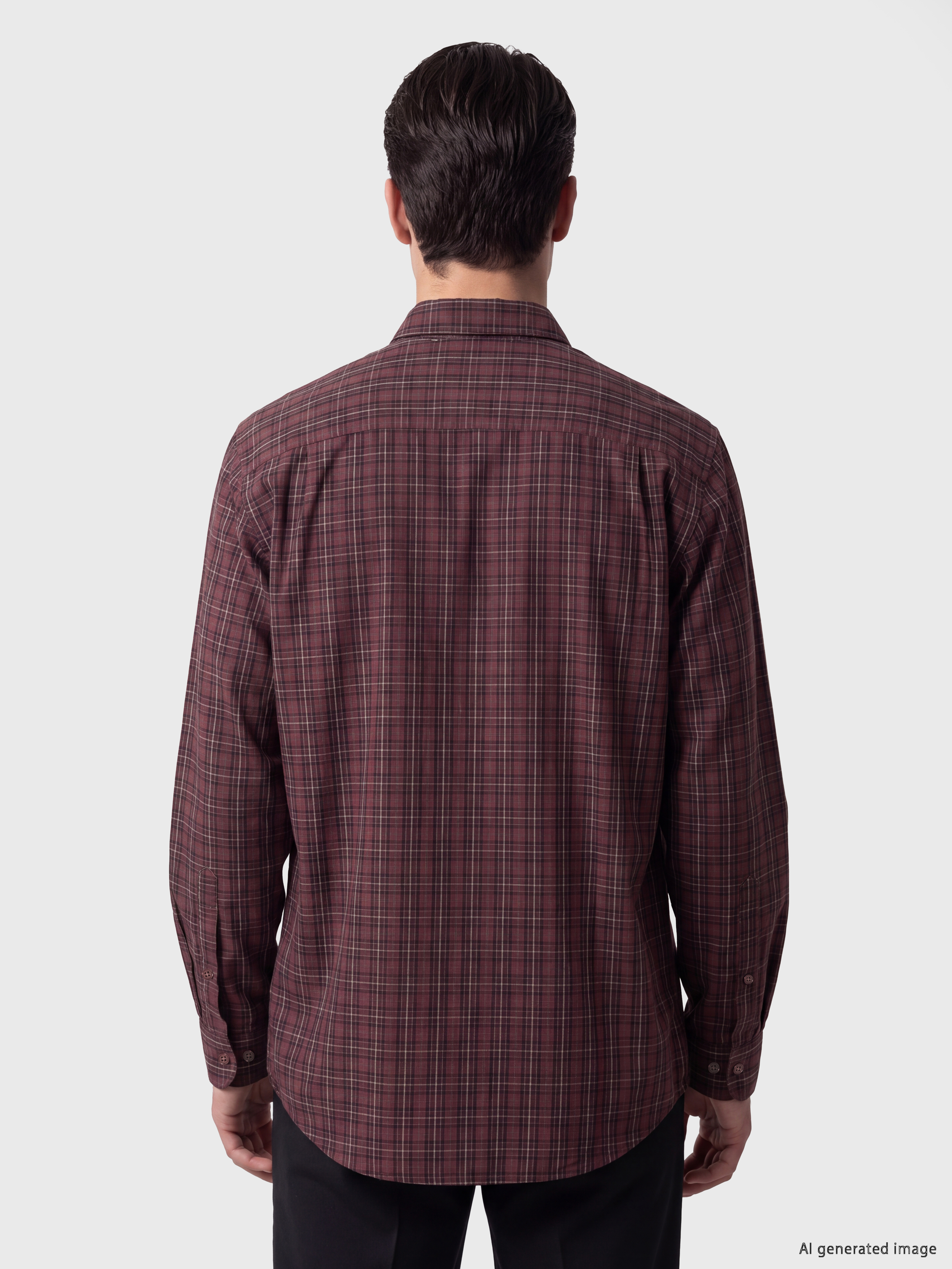 LCWAIKIKI Classic Regular Fit Ekose Erkek Gömlek görsel 3